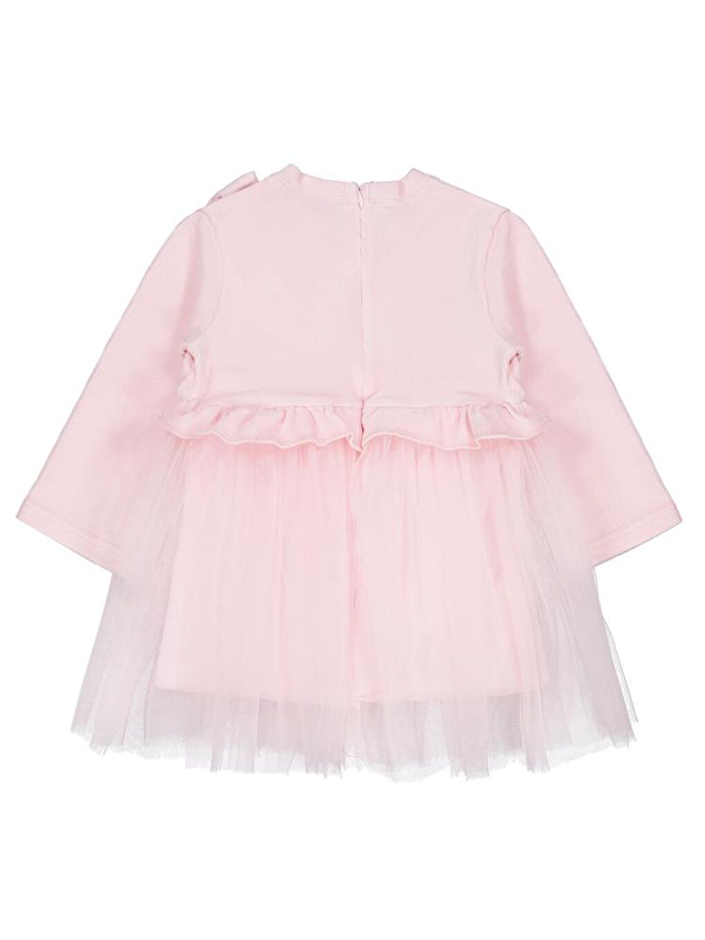 Pembe Girls Fiyonklu 2-5 Yaş Elbise - Pudra 2-3 Yaş