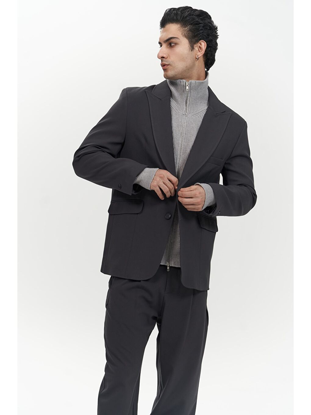 Orlando Soft Siyah Erkek Ceket Pantolon Takım-7