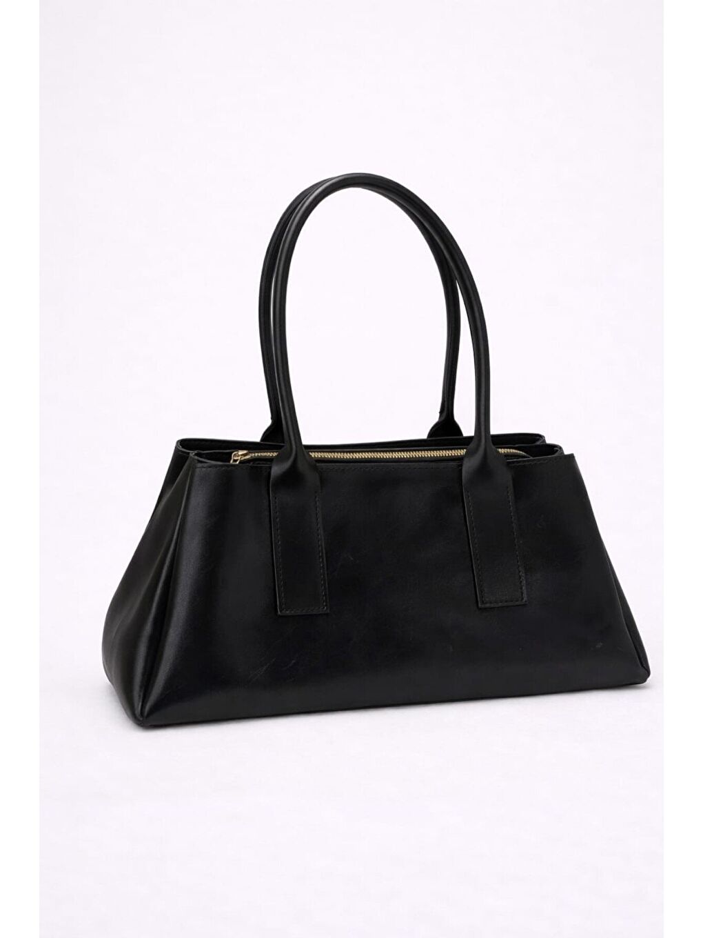 Siyah Kadın Minimalist Baget Omuz Çantası - Modern Tasarım El ve Kol Çantası 12662