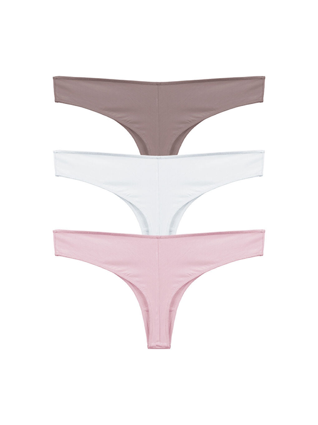 Kahverengi Kadın Pamuklu 3'lü Brazilian Külot-1