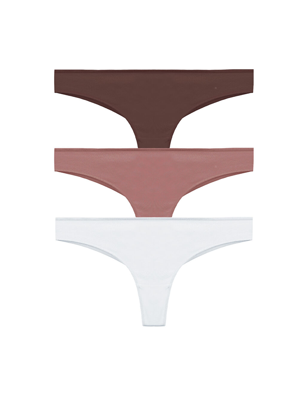 Kahverengi Kadın Pamuklu 3'lü Brazilian Külot