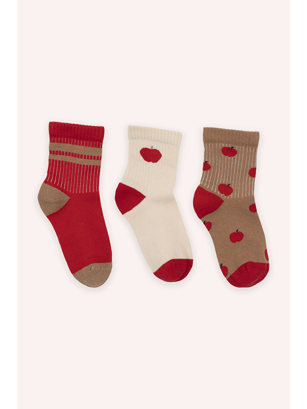 Karışık Kız Çocuk 3'lü Multi Soket Çorap