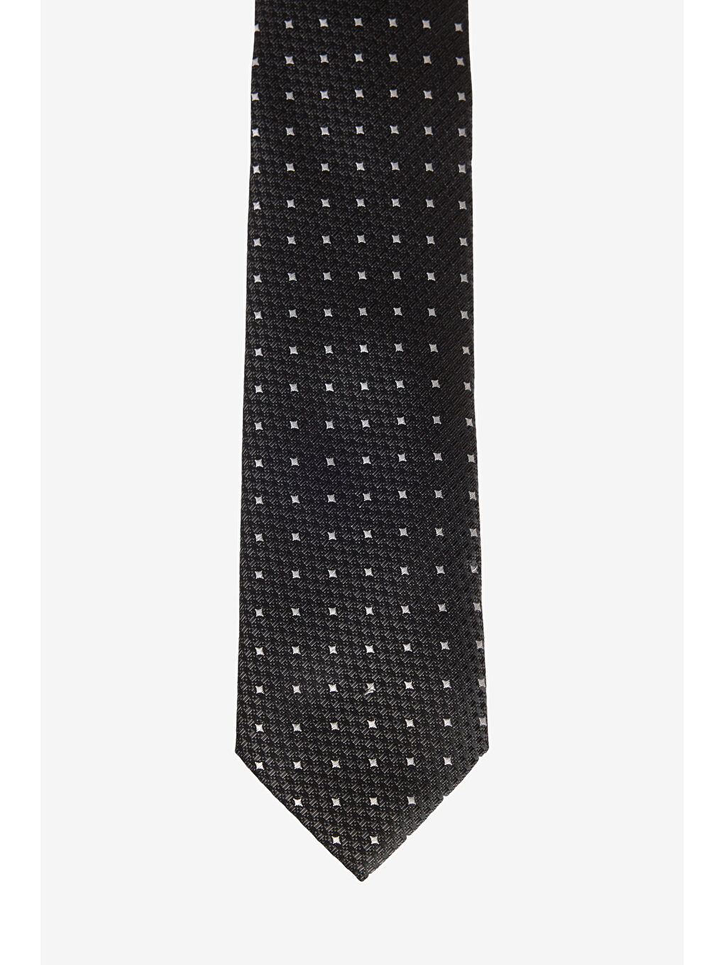 Erkek Siyah-Gri Desenli İpek Kravat-1