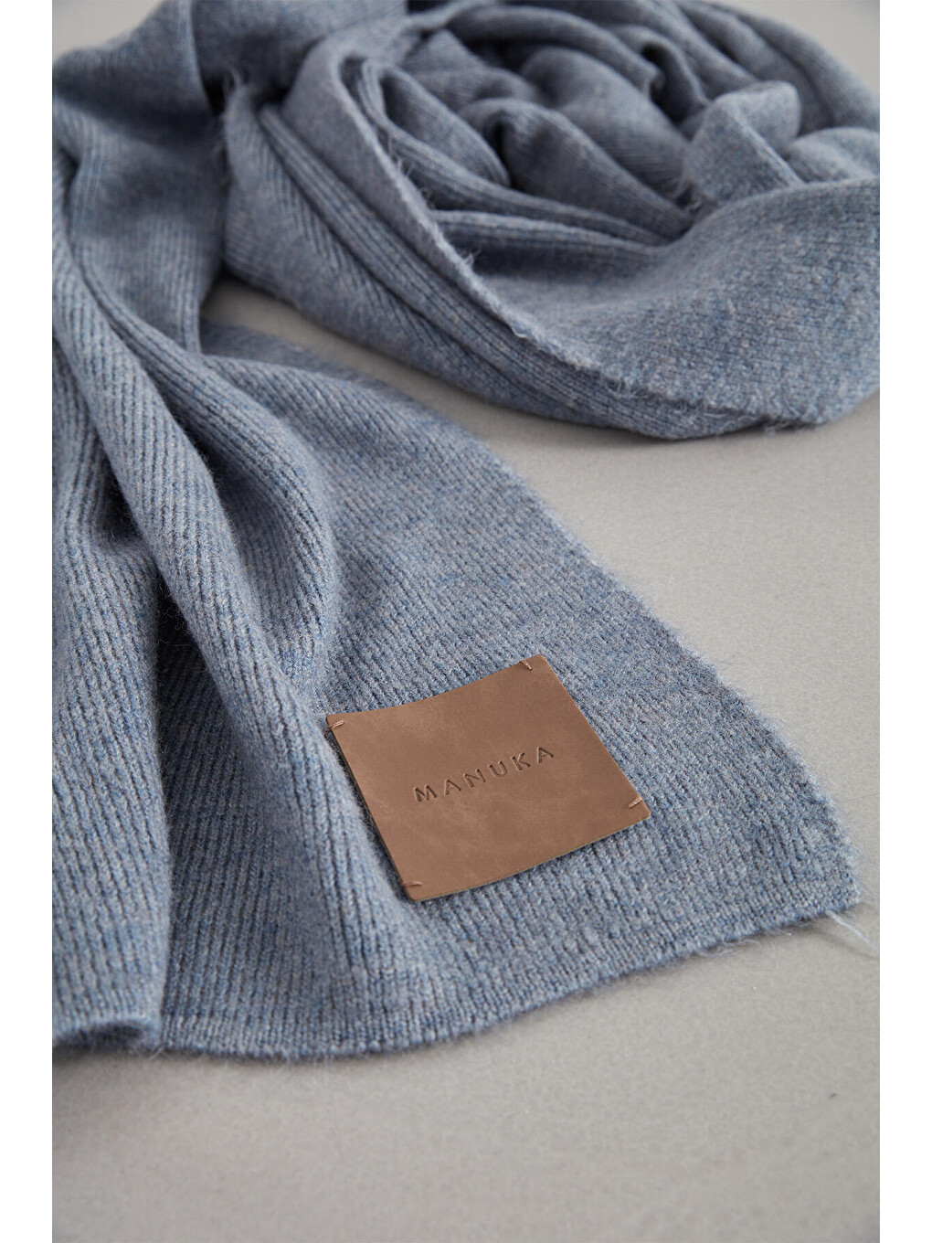 Cozy Yumuşak Dokulu Atkı Mavi-3