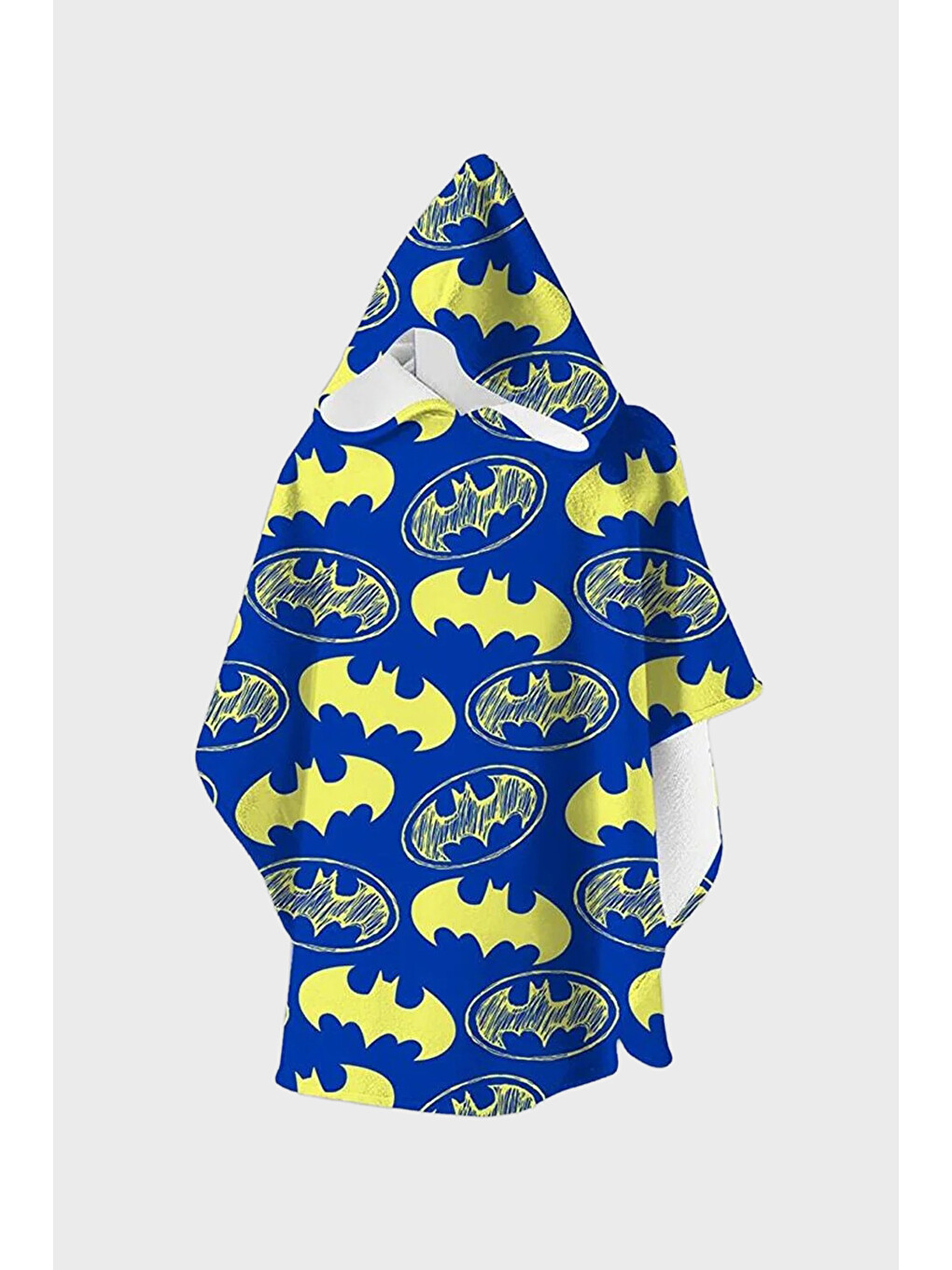 Lacivert BatForce Desenli Kapüşonlu Uv Korumalı Havlu Panço SP2632010001