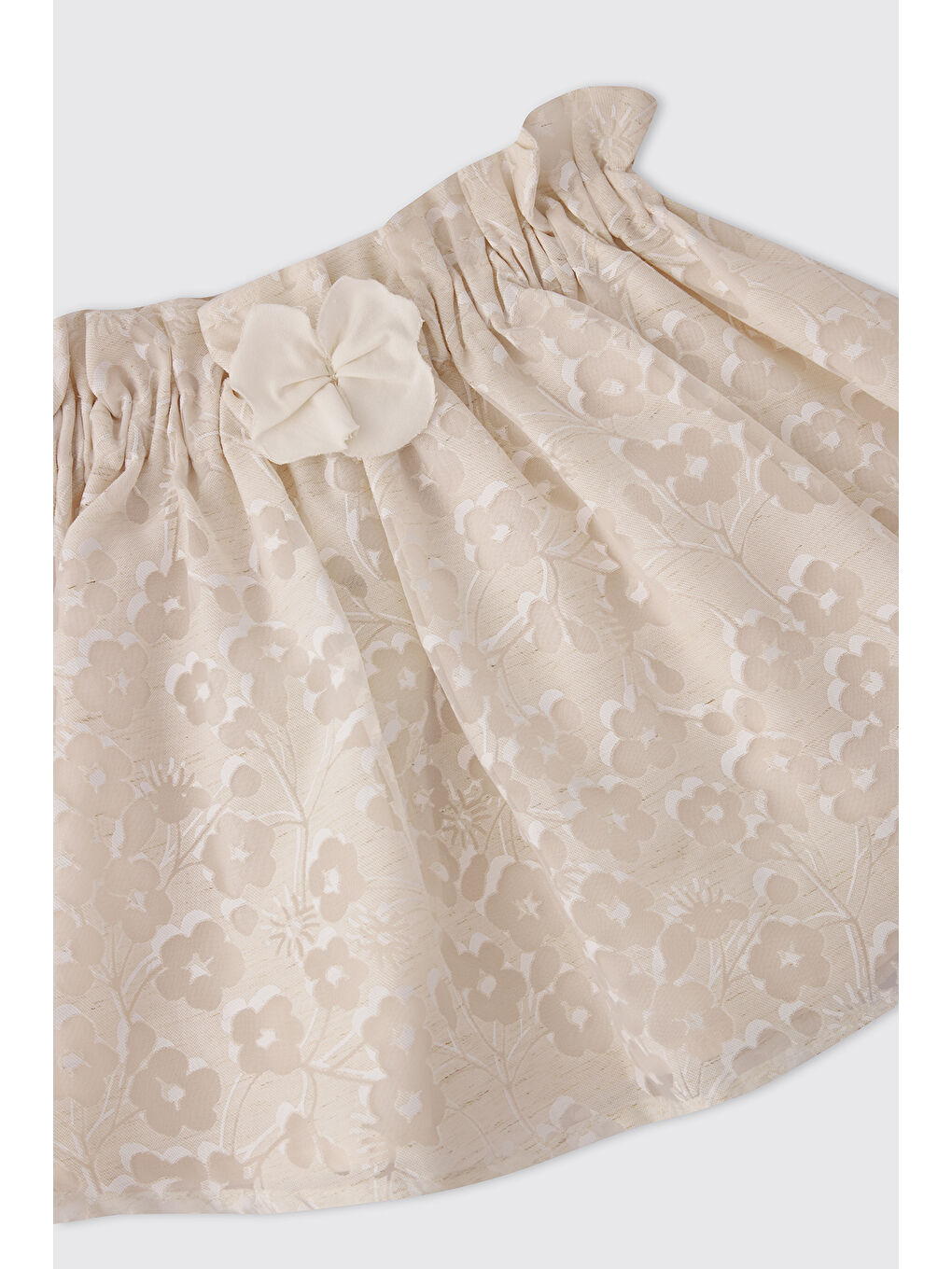 Kız Bebek Çiçek Desenli Ekru Etek-2