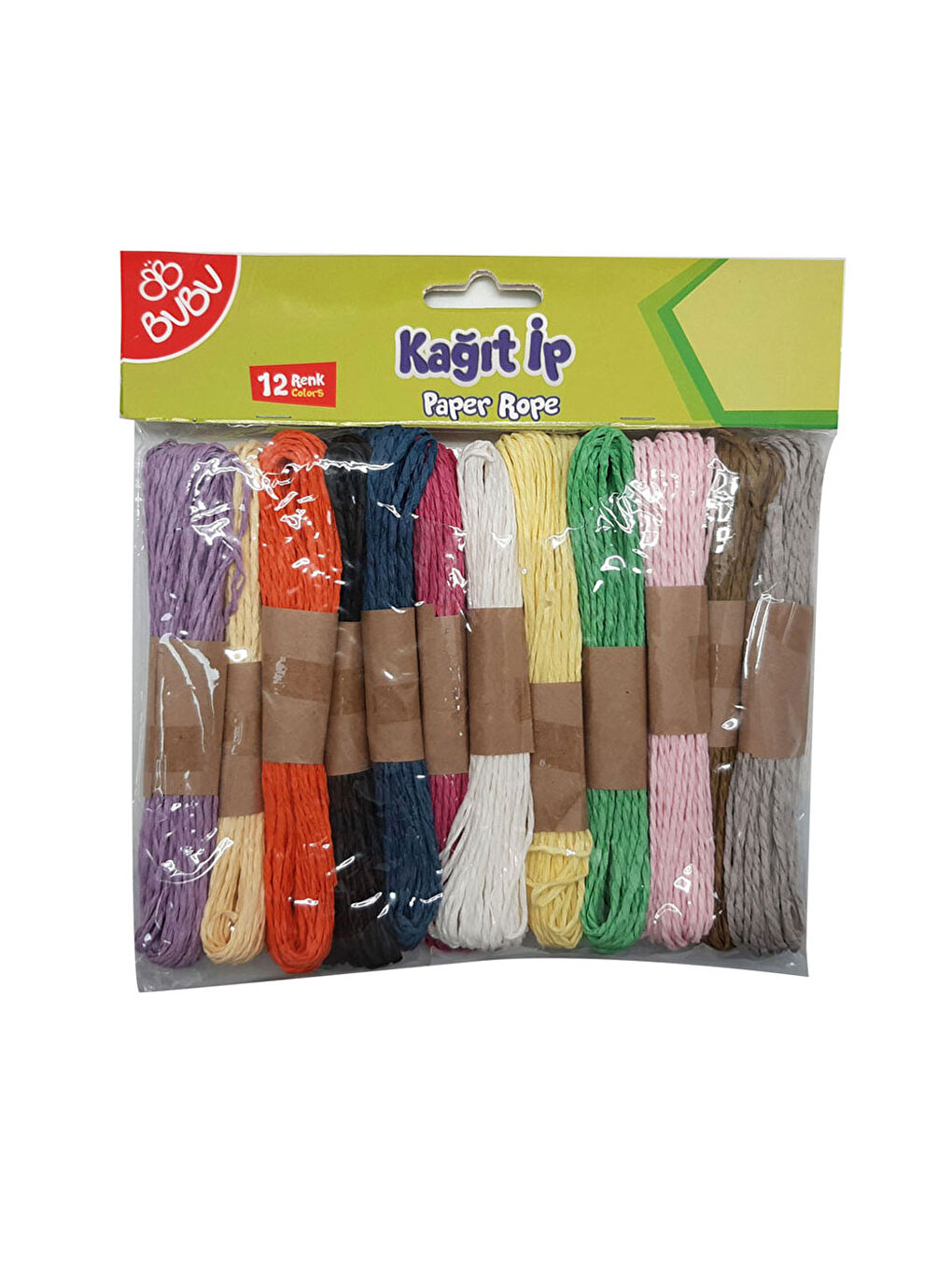 Bu-Bu Renkli Kalın Kağıt İp 10m BUBU-KI0002