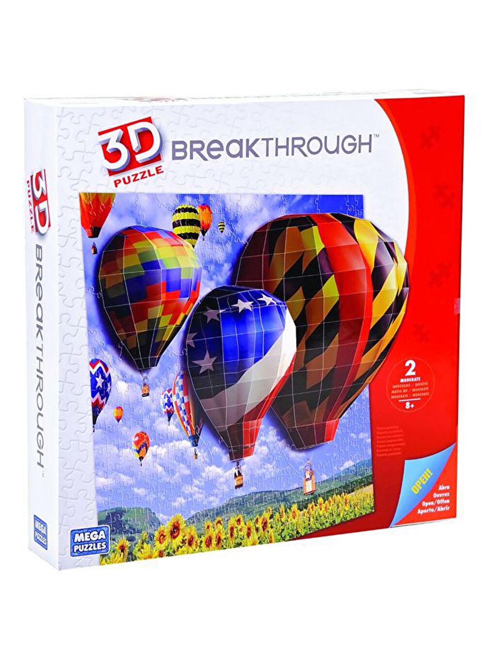 Mega Puzzles Karışık 200 Parça 3D Breakthrough Puzzle Balonlar 50669