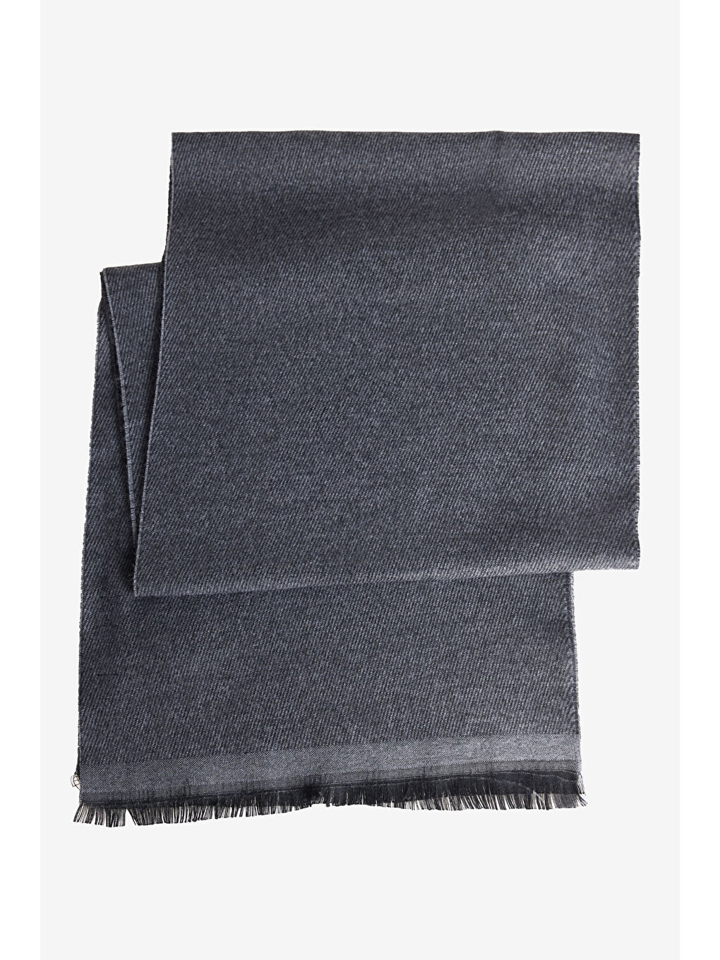 Erkek Antrasit-Gri Desenli Sıcak Tutan Atkı