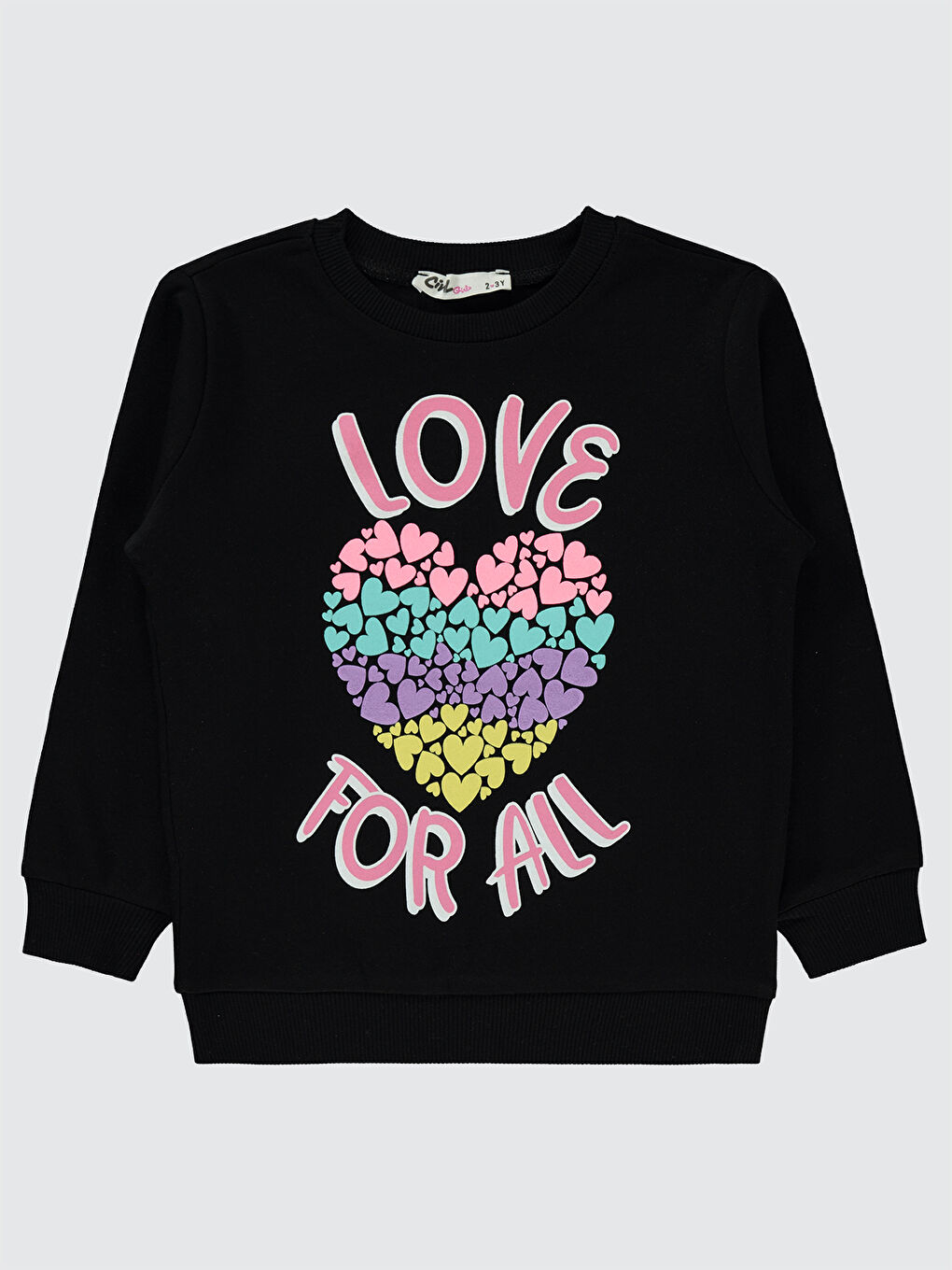 Girls Kız Çocuk Sweatshirt 2-5 Yaş Siyah