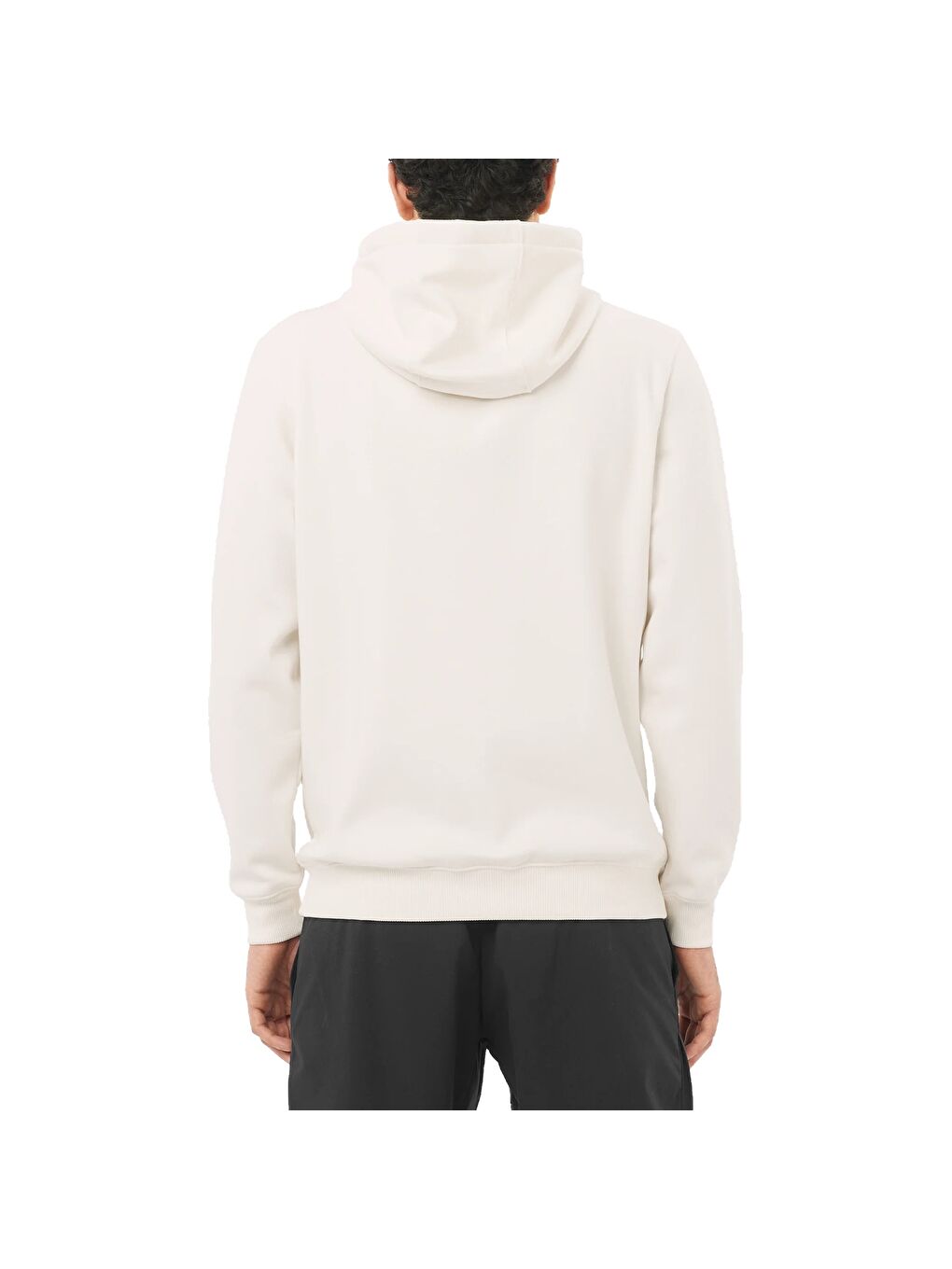 Salomon Logo Erkek Beyaz Kapüşonlu Sweatshirt-3