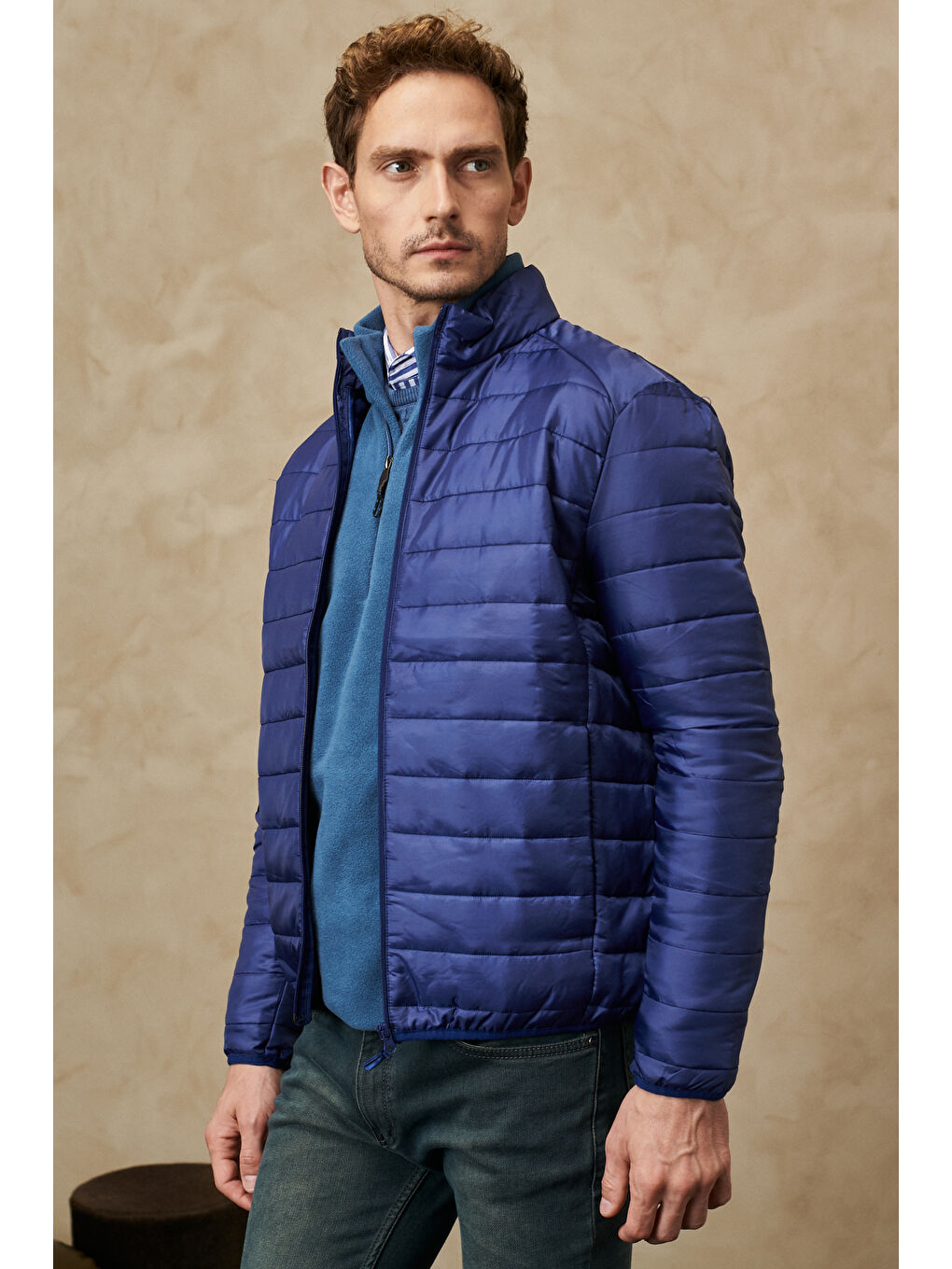 İndigo Erkek Standart Fit Ultra Hafif Soğuk Geçirmez Casual Mont-2