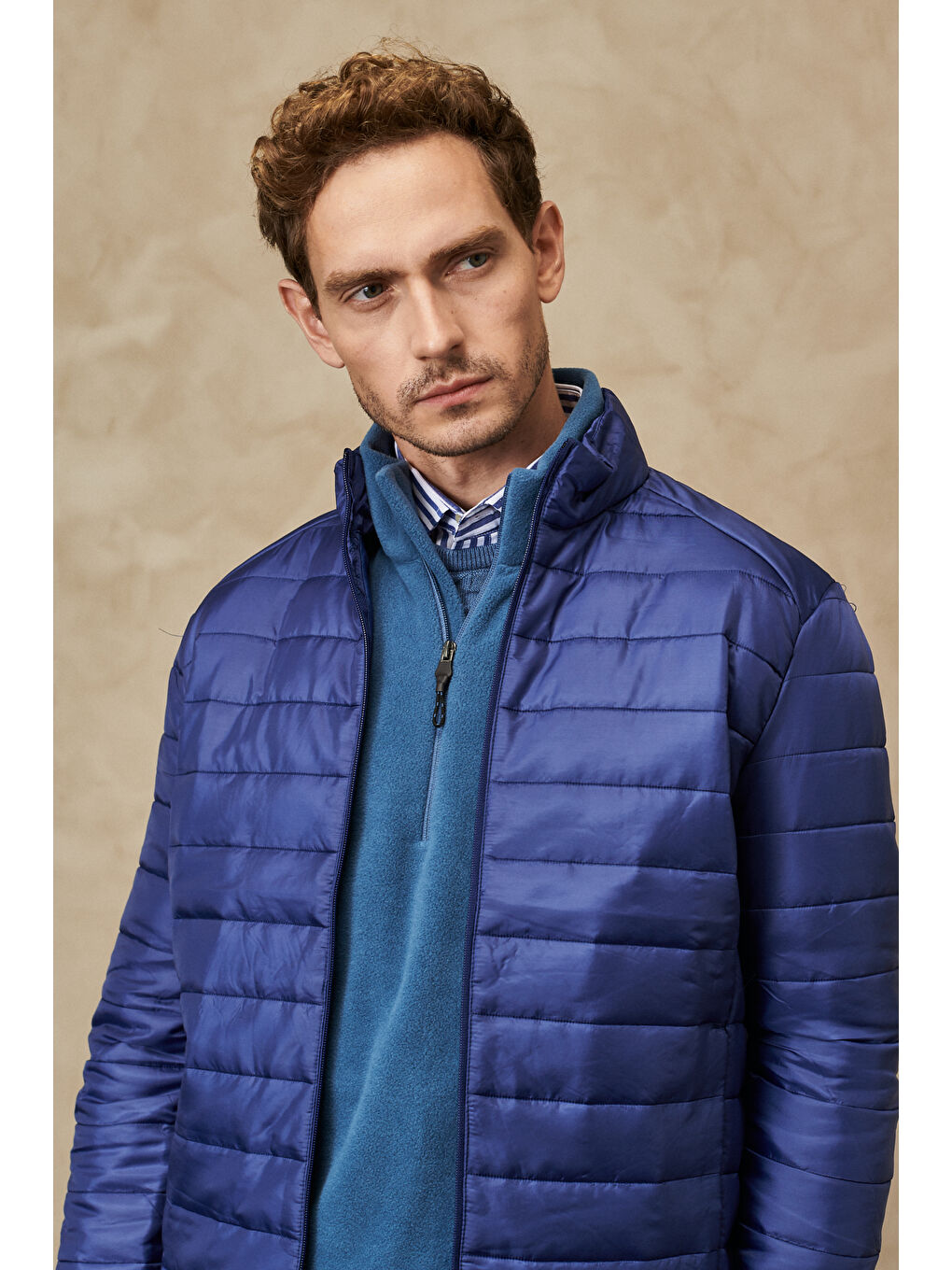 İndigo Erkek Standart Fit Ultra Hafif Soğuk Geçirmez Casual Mont-3