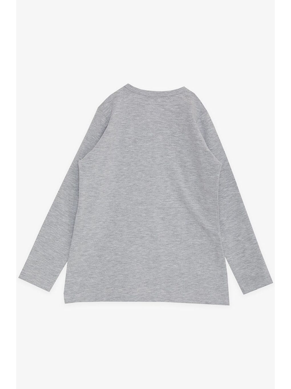 Kız Çocuk Uzun Kollu Tişört Prenses Kuğu Baskılı Pullu Gri Melanj (2-6 Yaş)-1