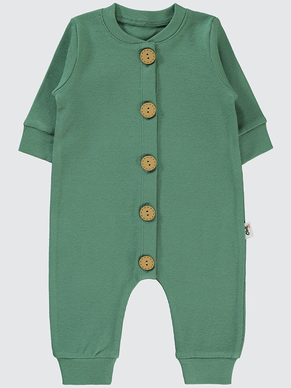 Civil Baby Kız Bebek Patiksiz Tulum 1-6 Ay Soft Haki