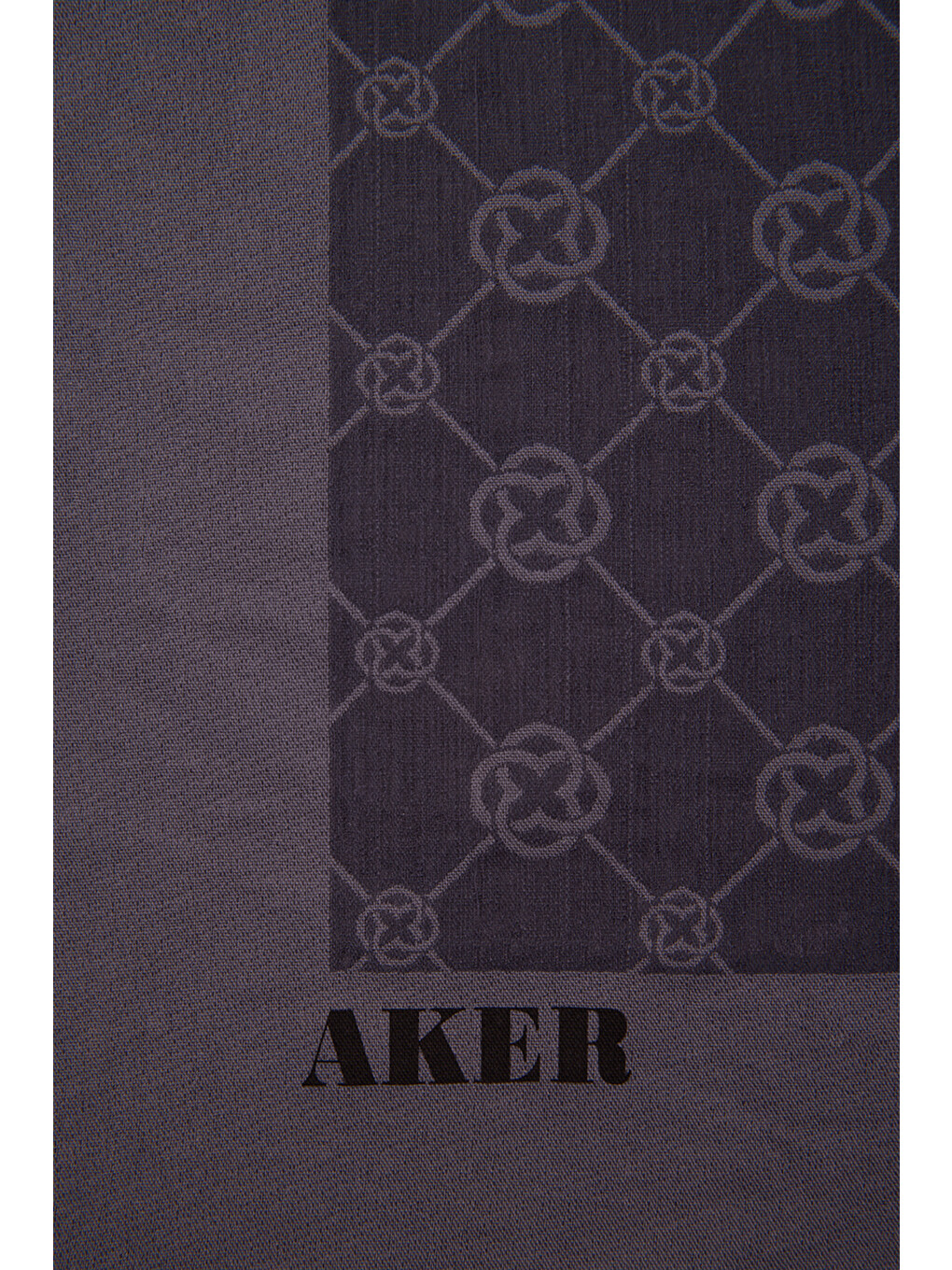 Gri Füme 100X100 Elegance Monogram Eşarp-1