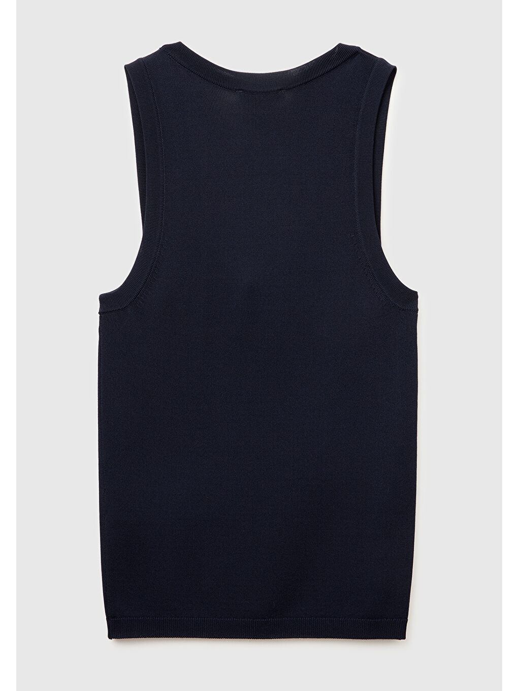 Kadın Lacivert Viskoz Karışımlı Slim Fit Geniş Yuvarlak Yaka Atlet-1
