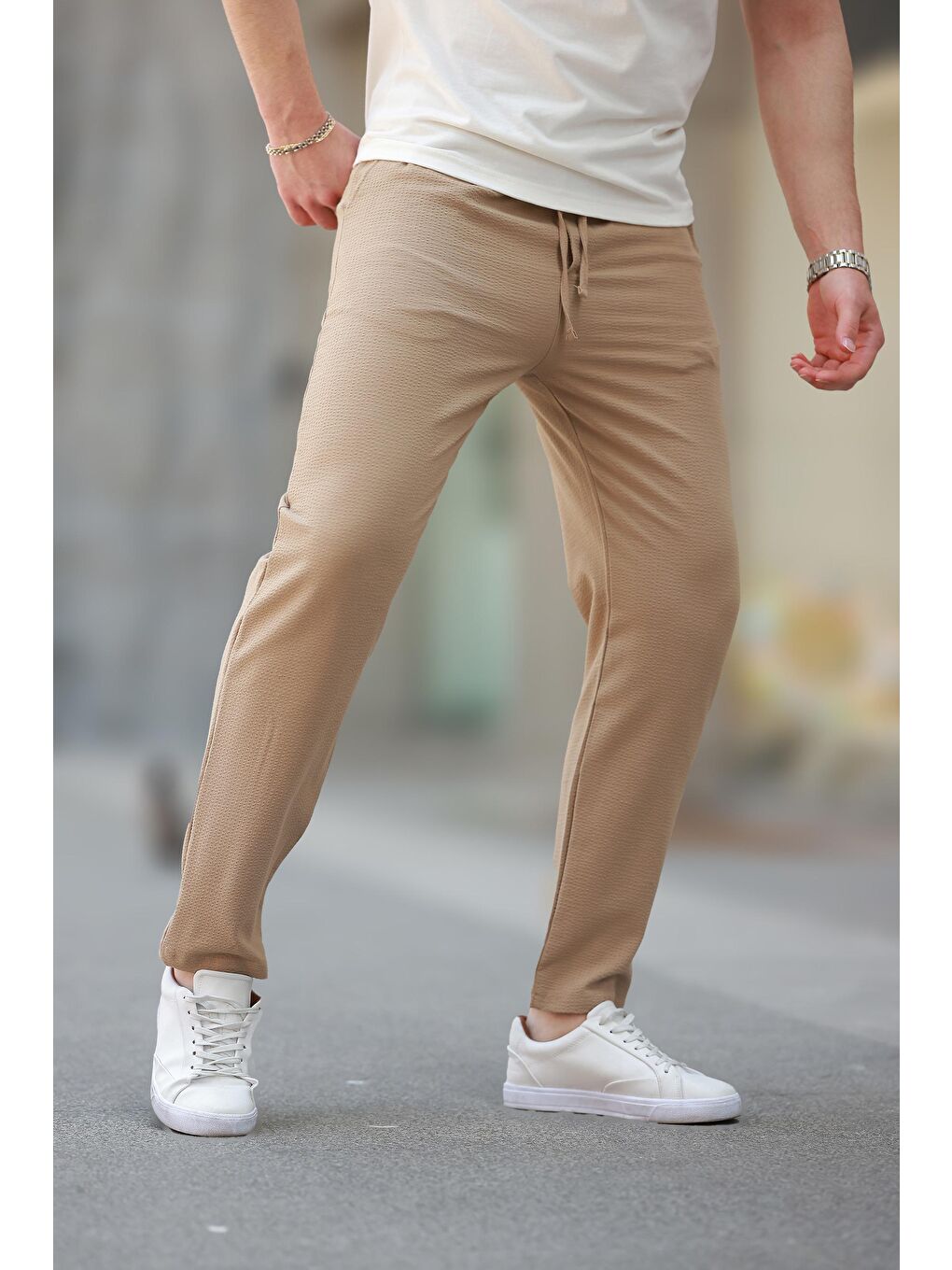 Kahverengi Camel Regular Fit Erkek Pantolon E6572-1