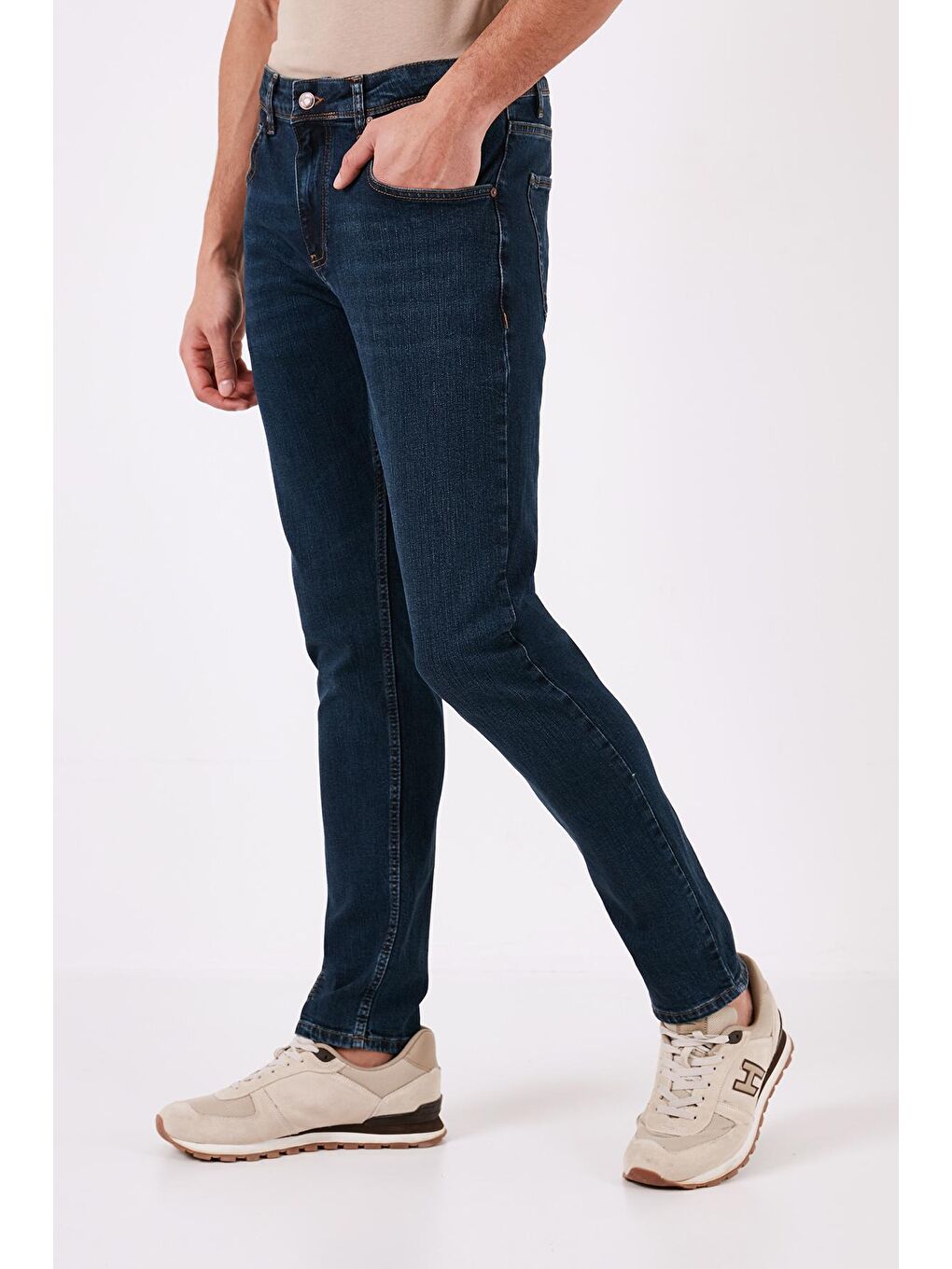 Buratti Lacivert Pamuklu Yüksek Bel Slim Fit Boru Paça Jeans 3300J65TOKYO