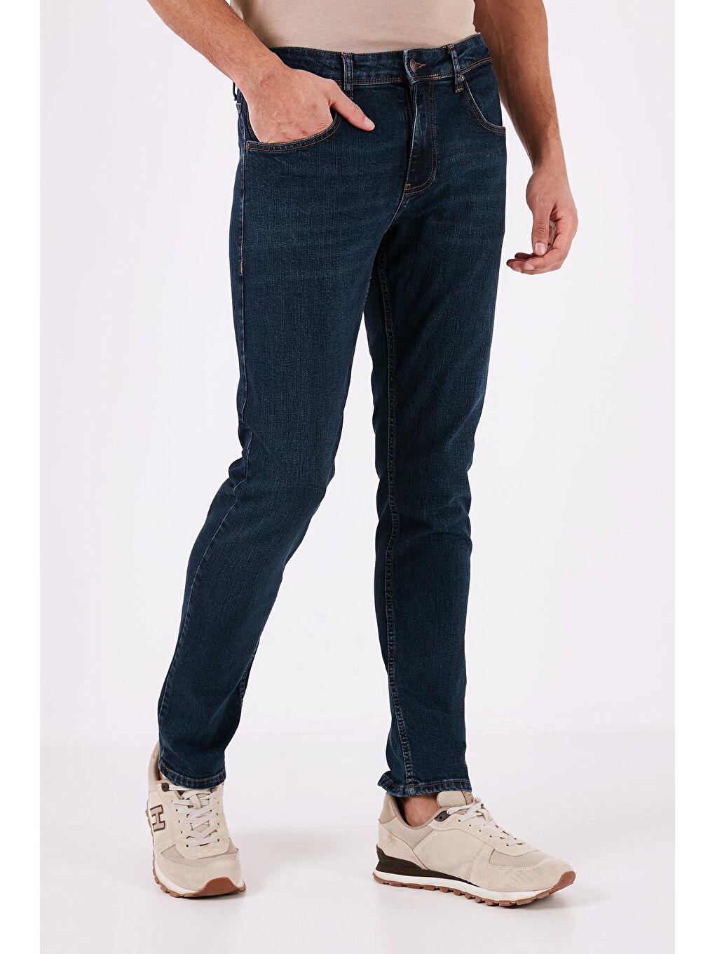 Buratti Lacivert Pamuklu Yüksek Bel Slim Fit Boru Paça Jeans 3300J65TOKYO - 1