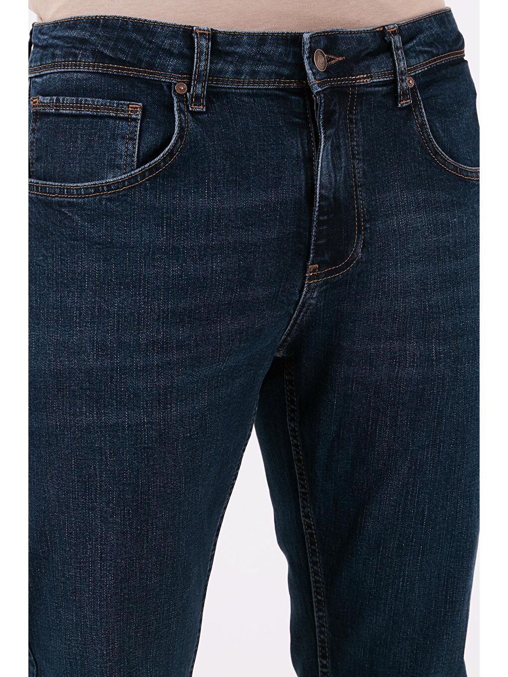 Buratti Lacivert Pamuklu Yüksek Bel Slim Fit Boru Paça Jeans 3300J65TOKYO - 3