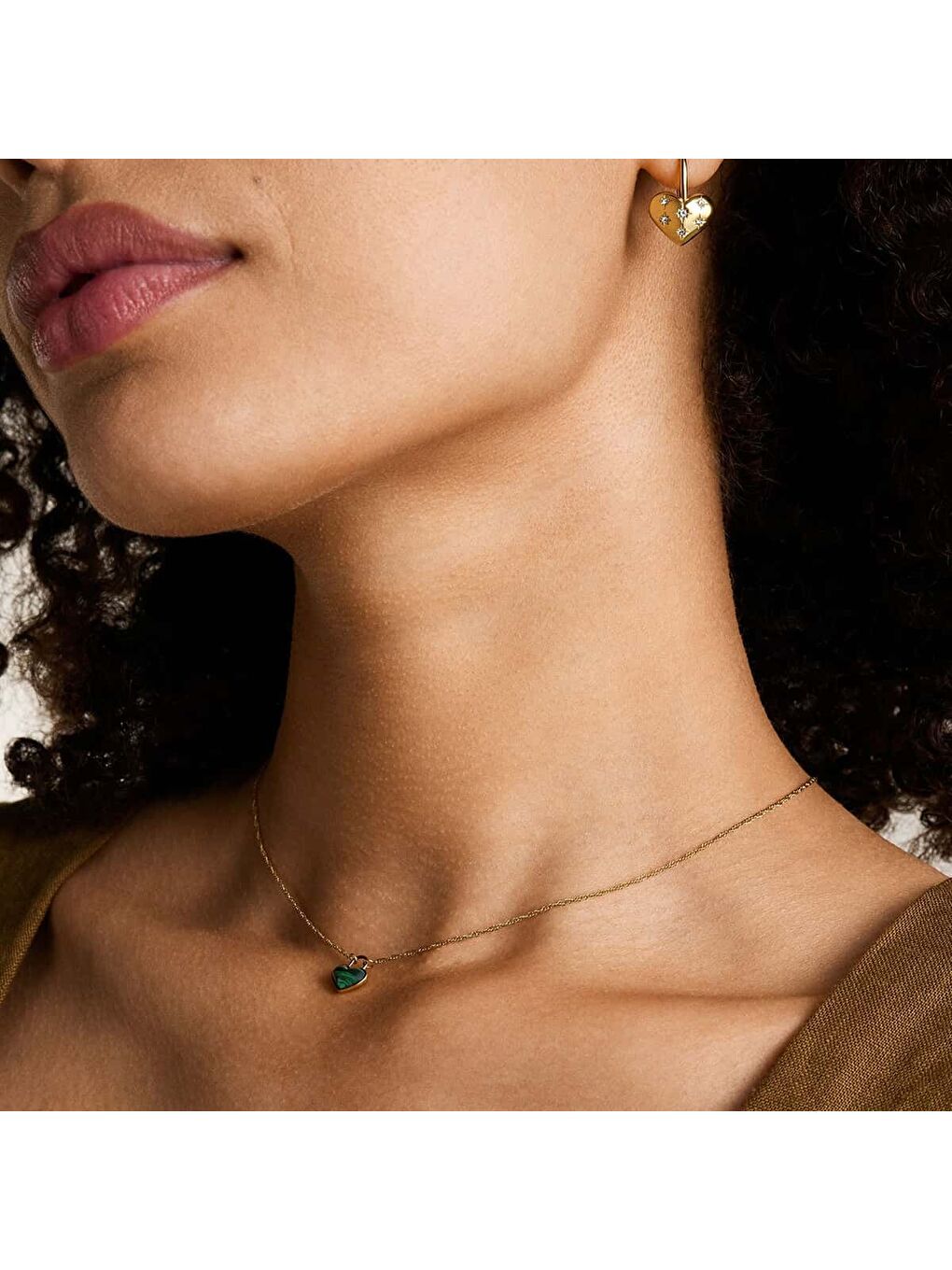 Karışık JF04833-710 Kalpli Kadın Küpe-3