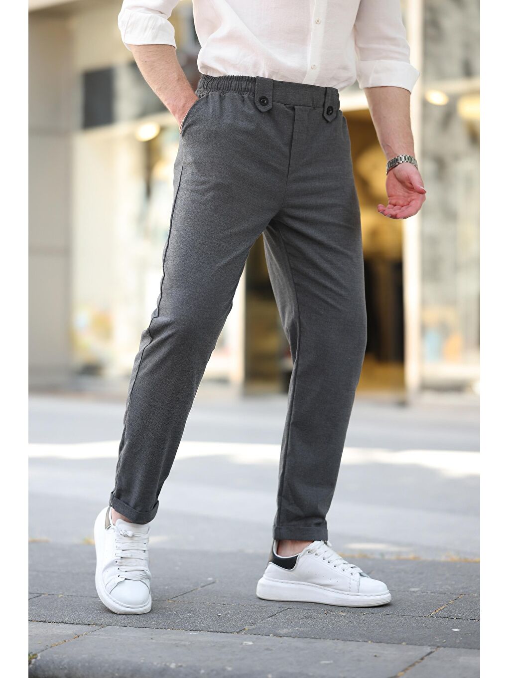 Antrasit Regular Fit Erkek Pantolon E6574