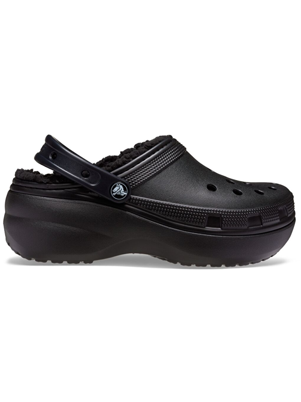 Crocs Siyah Classic PlatformLined Clog Bone Kadın Platform Terlik 207938-001