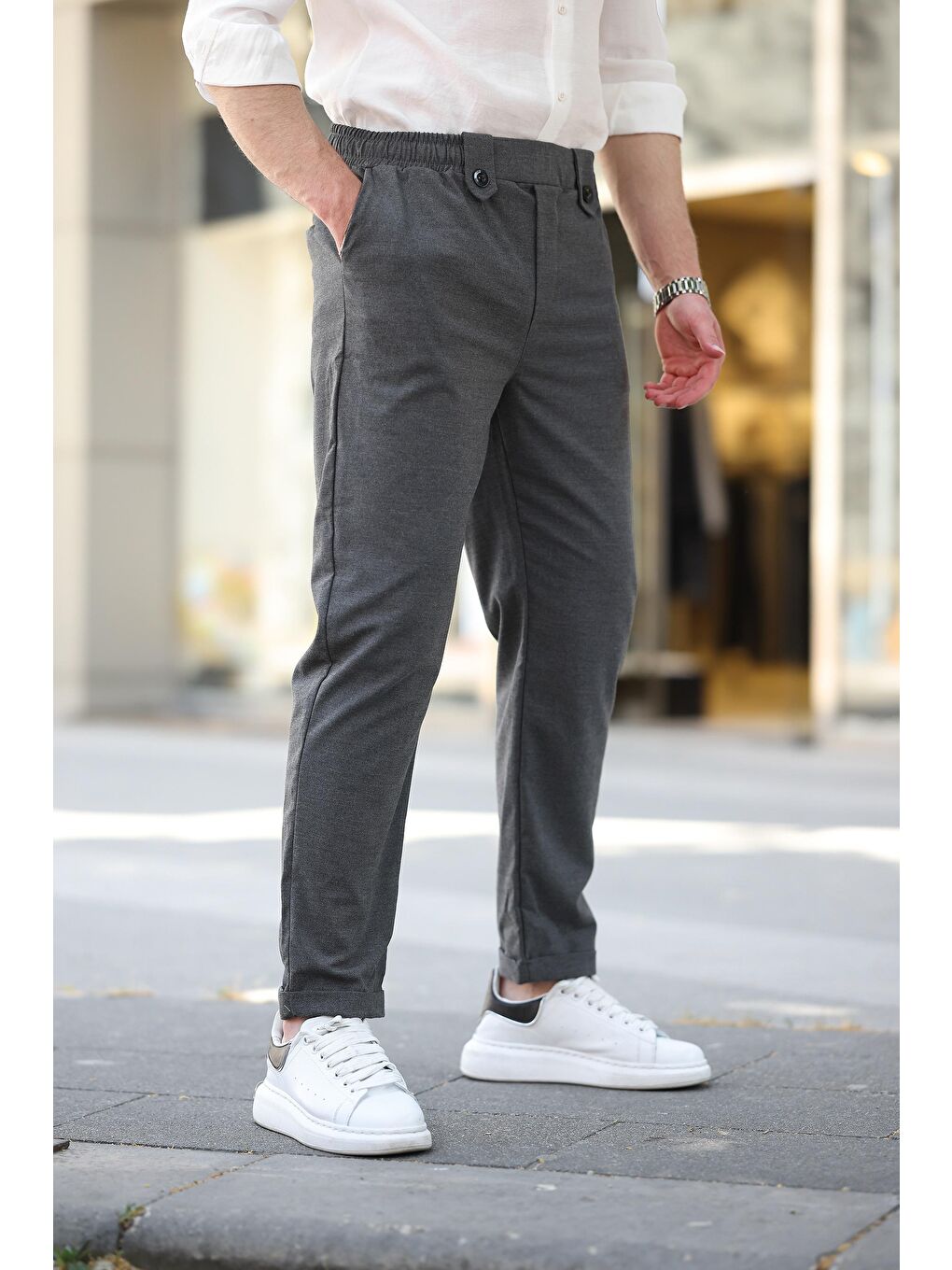 Antrasit Regular Fit Erkek Pantolon E6574-2