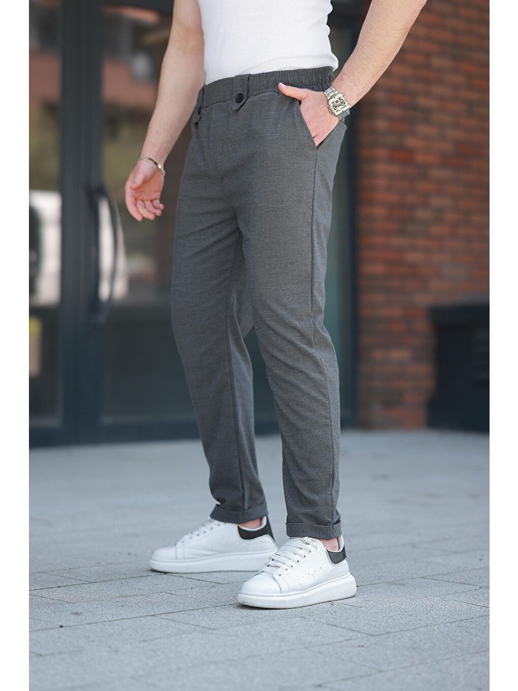 Antrasit Regular Fit Erkek Pantolon E6574-3