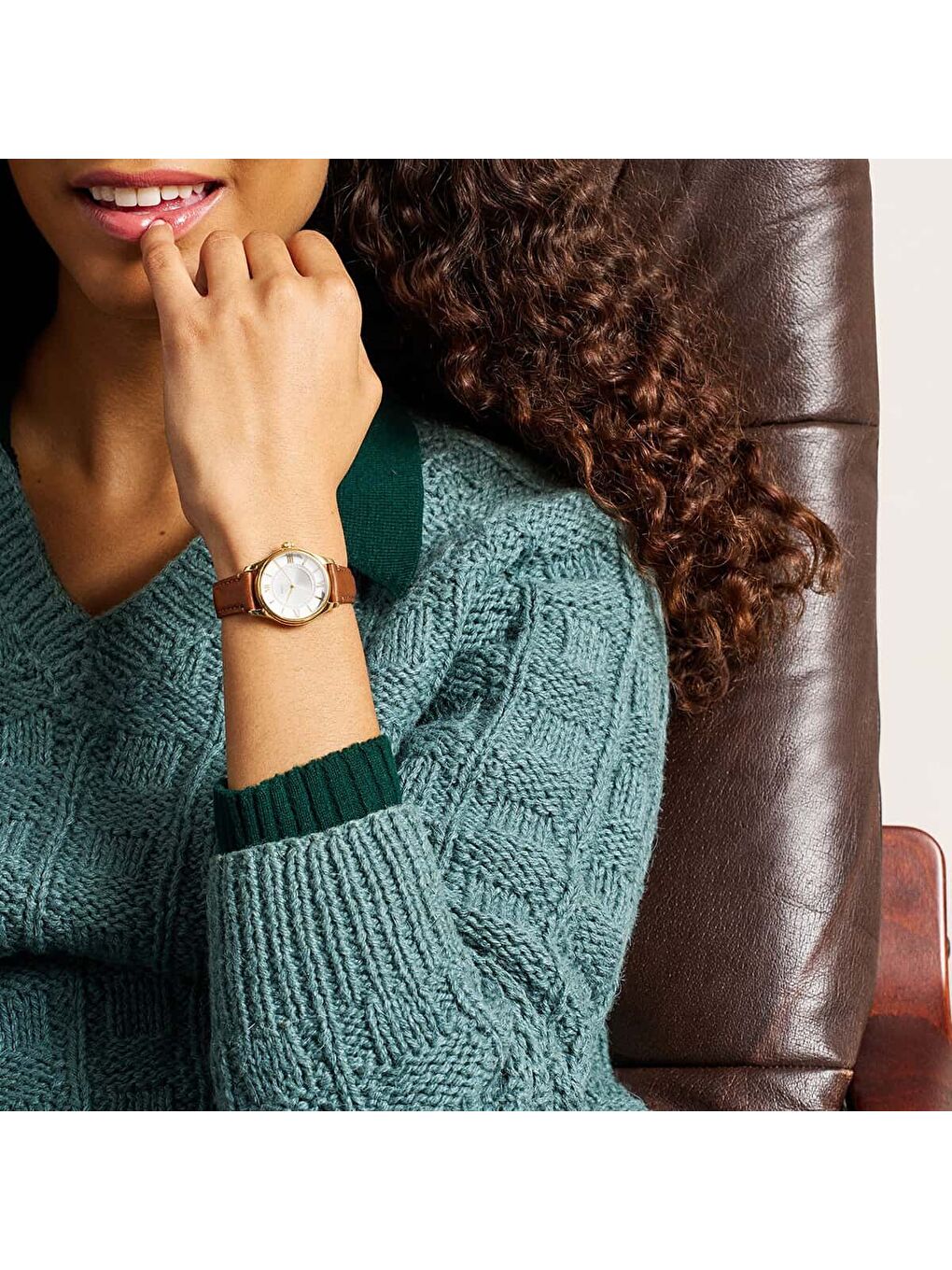 Kahverengi FES5423 Kadın Kol Saati-4