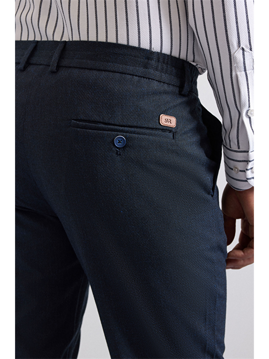 Lacivert Slim Jogger Pantolon-5