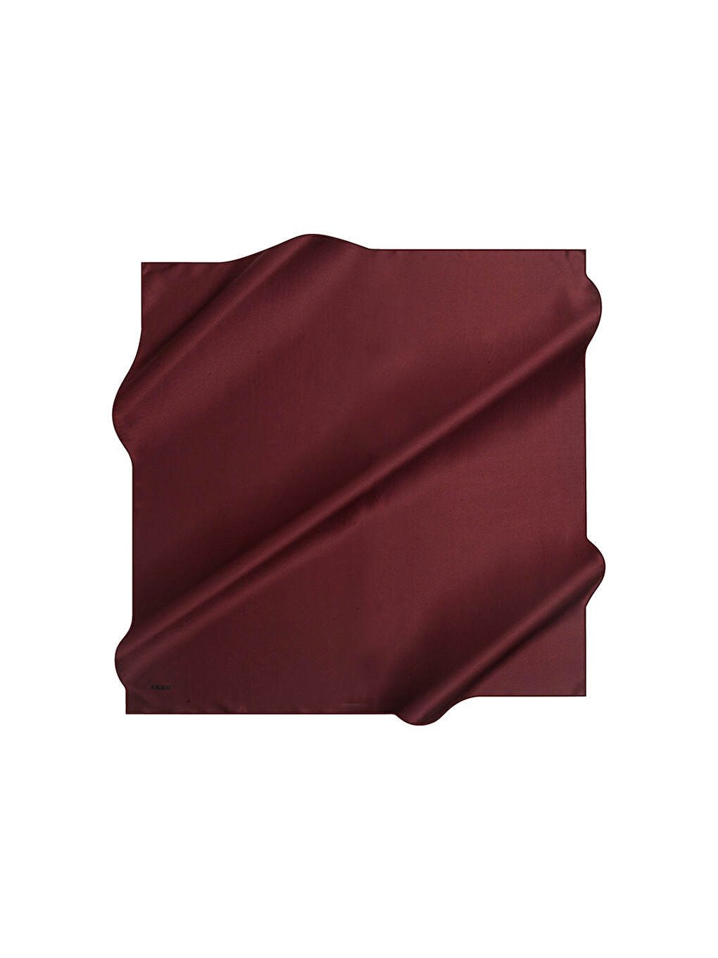 Bordo 90X90 Düz Taşlanmış İpek Krep Saten Eşarp