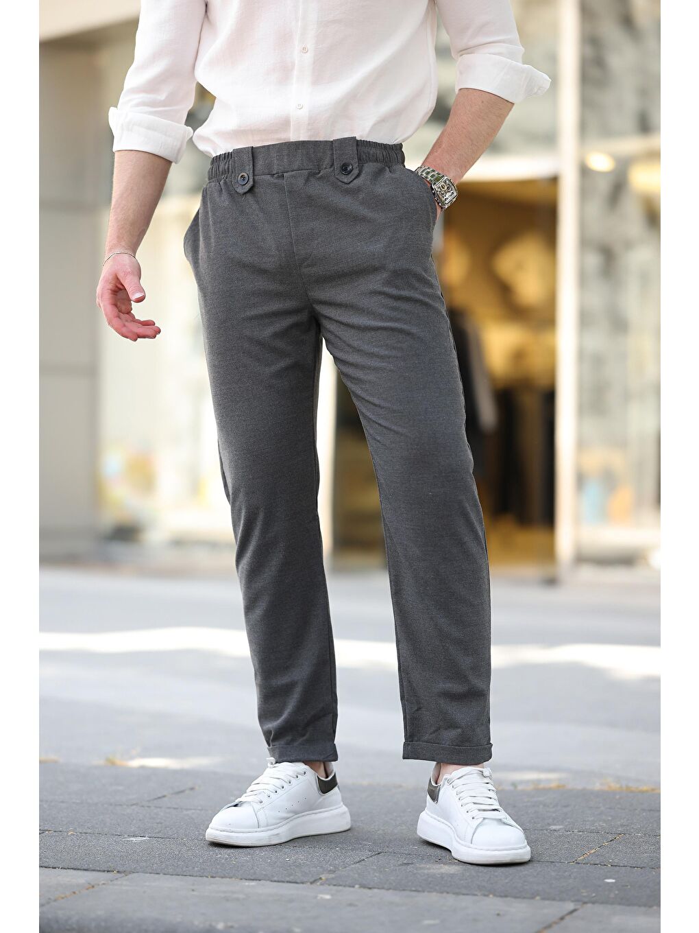 Antrasit Regular Fit Erkek Pantolon E6574-8