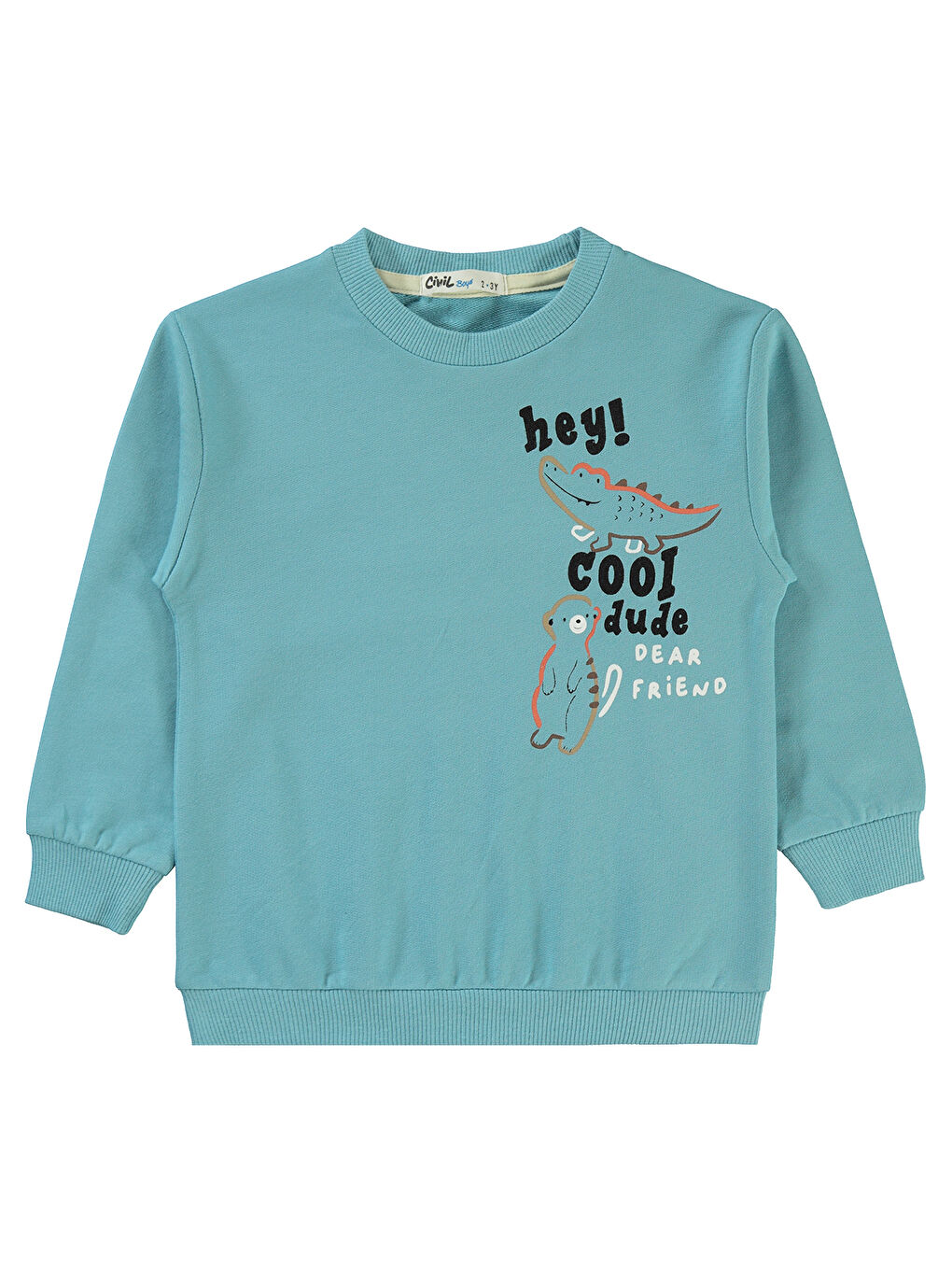 Civil Boys Erkek Çocuk Sweatshirt 2-5 Yaş Mavi