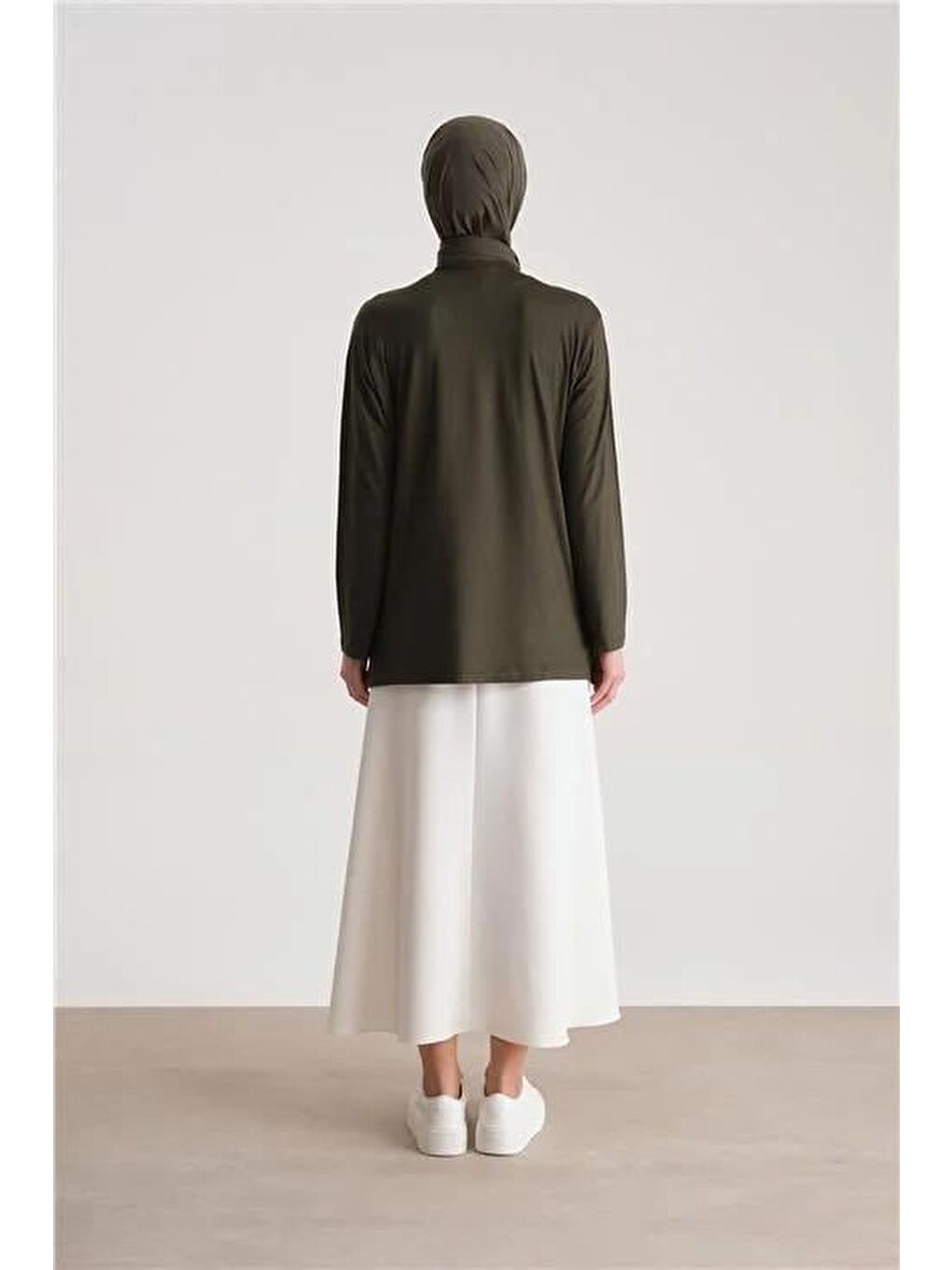 Taş Detaylı Penye Bluz 24Yd9001 Haki-3