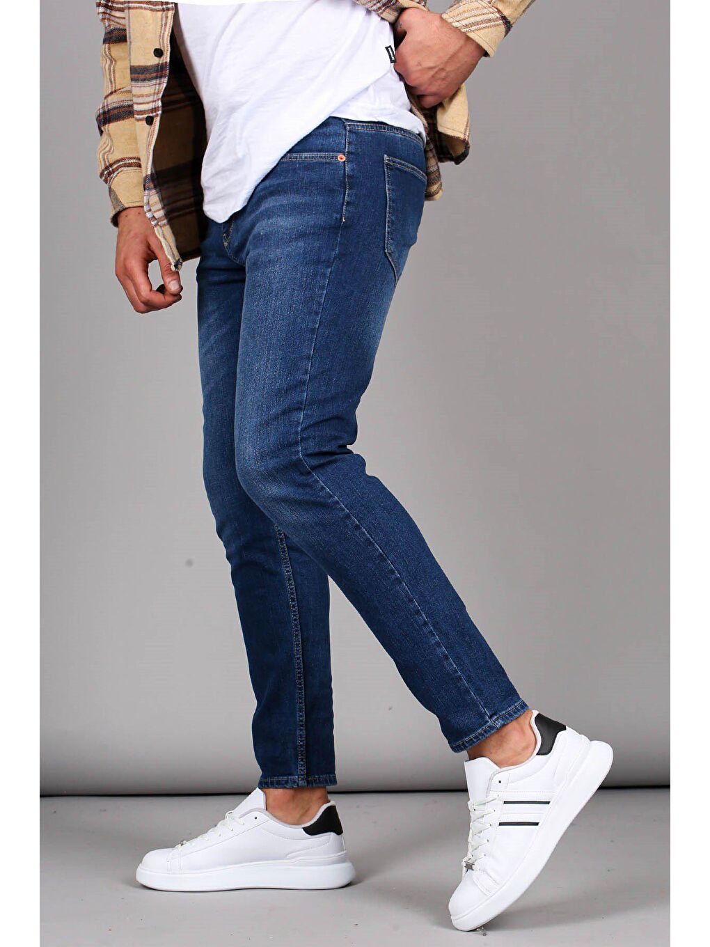 Madmext Koyu Lacivert Süper Elastanlı Skinny Fit Erkek Jean 6325 - 2