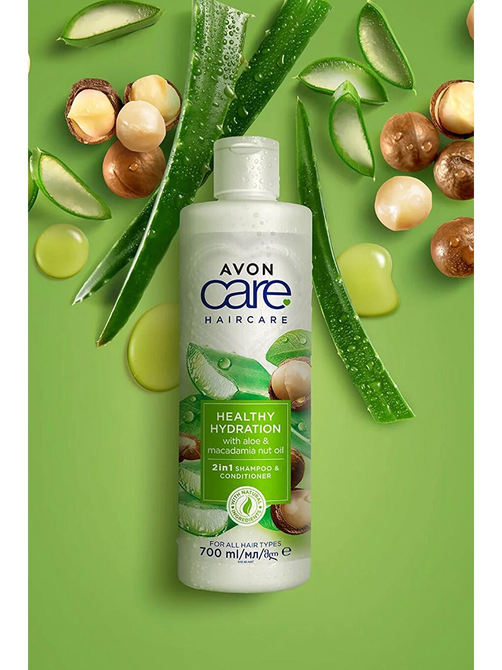 AVON Care Aloe Vera ve Makademya Fındığı Yağı Şampuan ve Saç Bakım Kremi 700 Ml. - 1