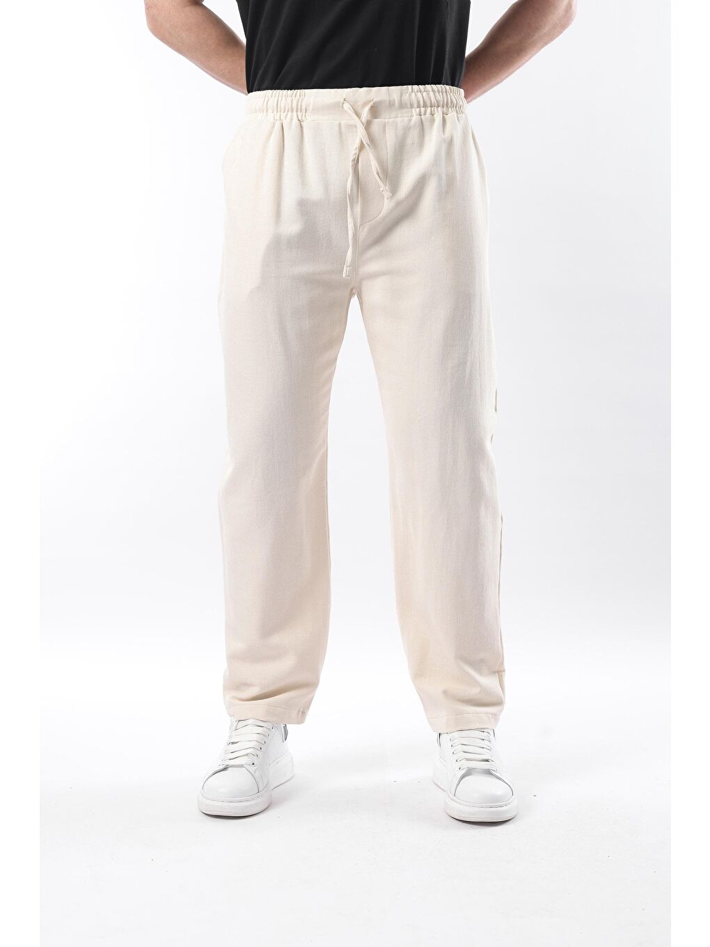 Bej Fit Kesim Erkek %100 Pamuk Pantolon E6558