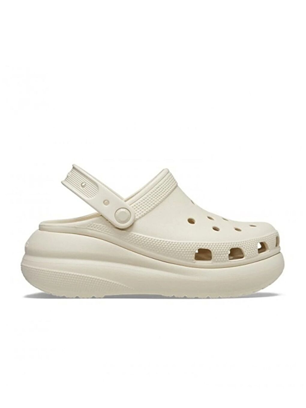 Crocs Bej Classic Crush Clog Kadın Platform Terlik 207521-2Y2