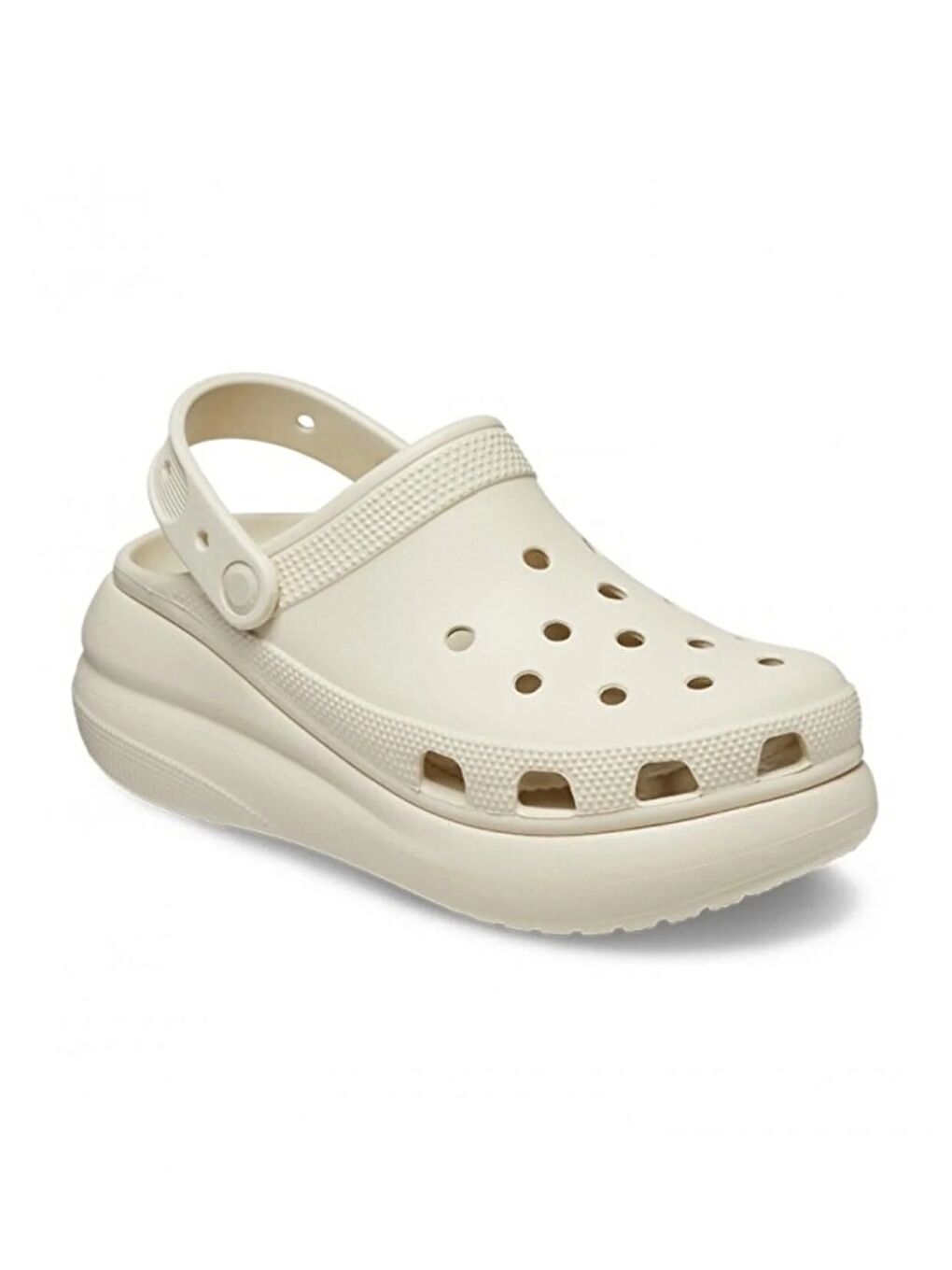 Crocs Bej Classic Crush Clog Kadın Platform Terlik 207521-2Y2 - 1