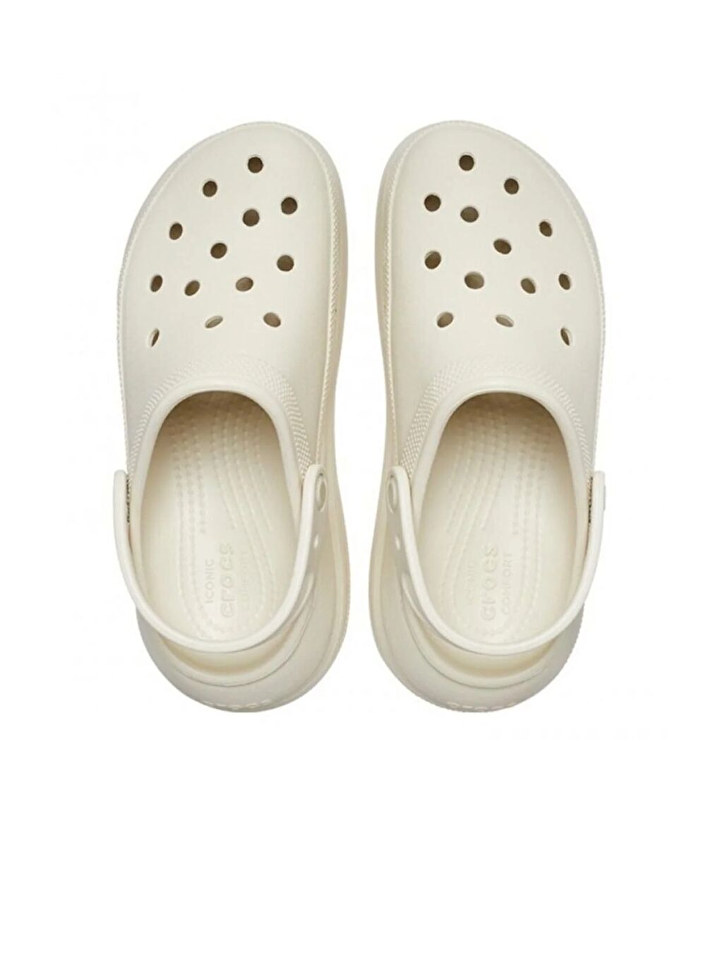 Crocs Bej Classic Crush Clog Kadın Platform Terlik 207521-2Y2 - 3