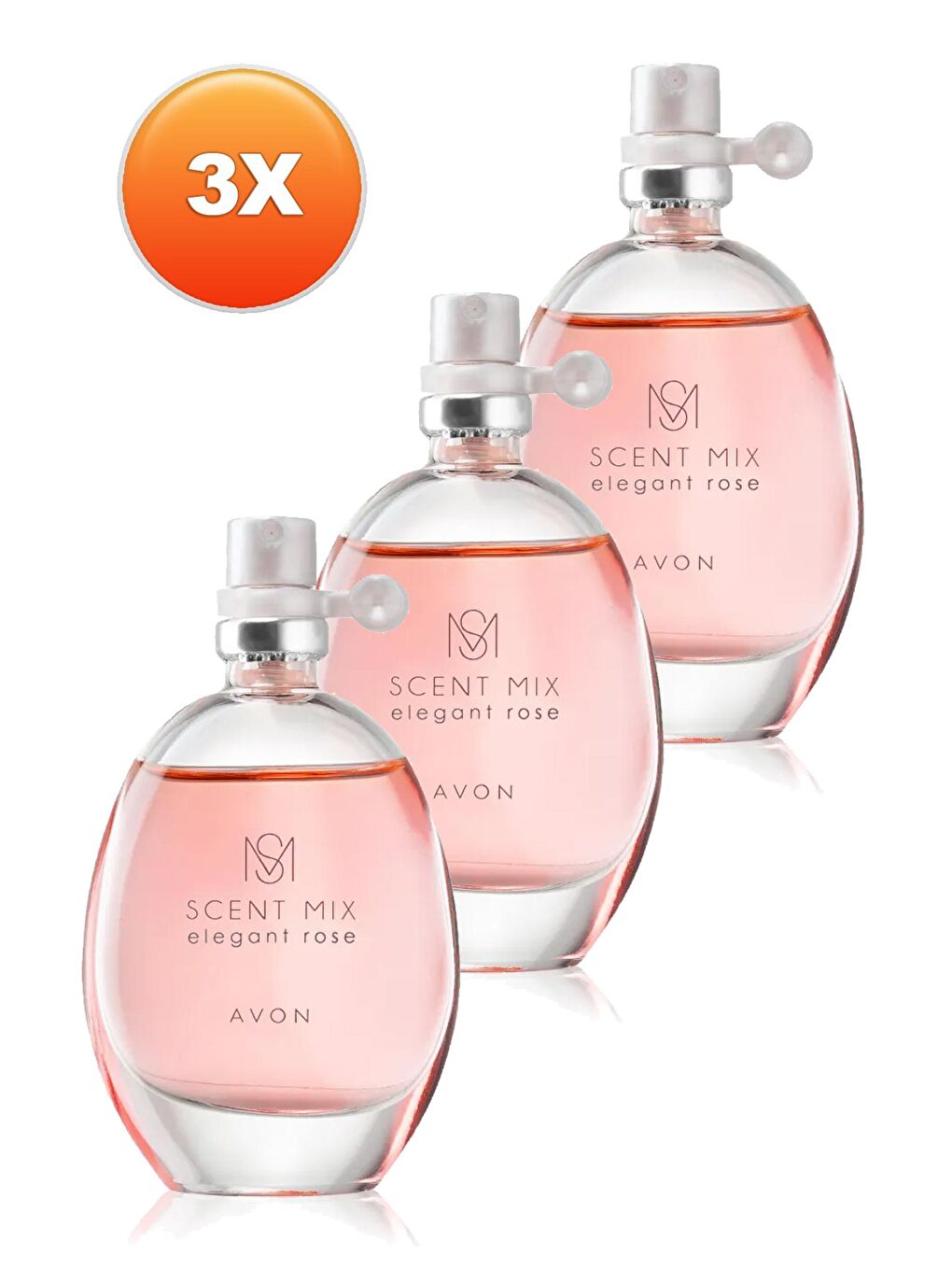 AVON Renksiz Scent Mix Elegant Rose Kadın Parfüm Edt 30 Ml. Üçlü Set - 1