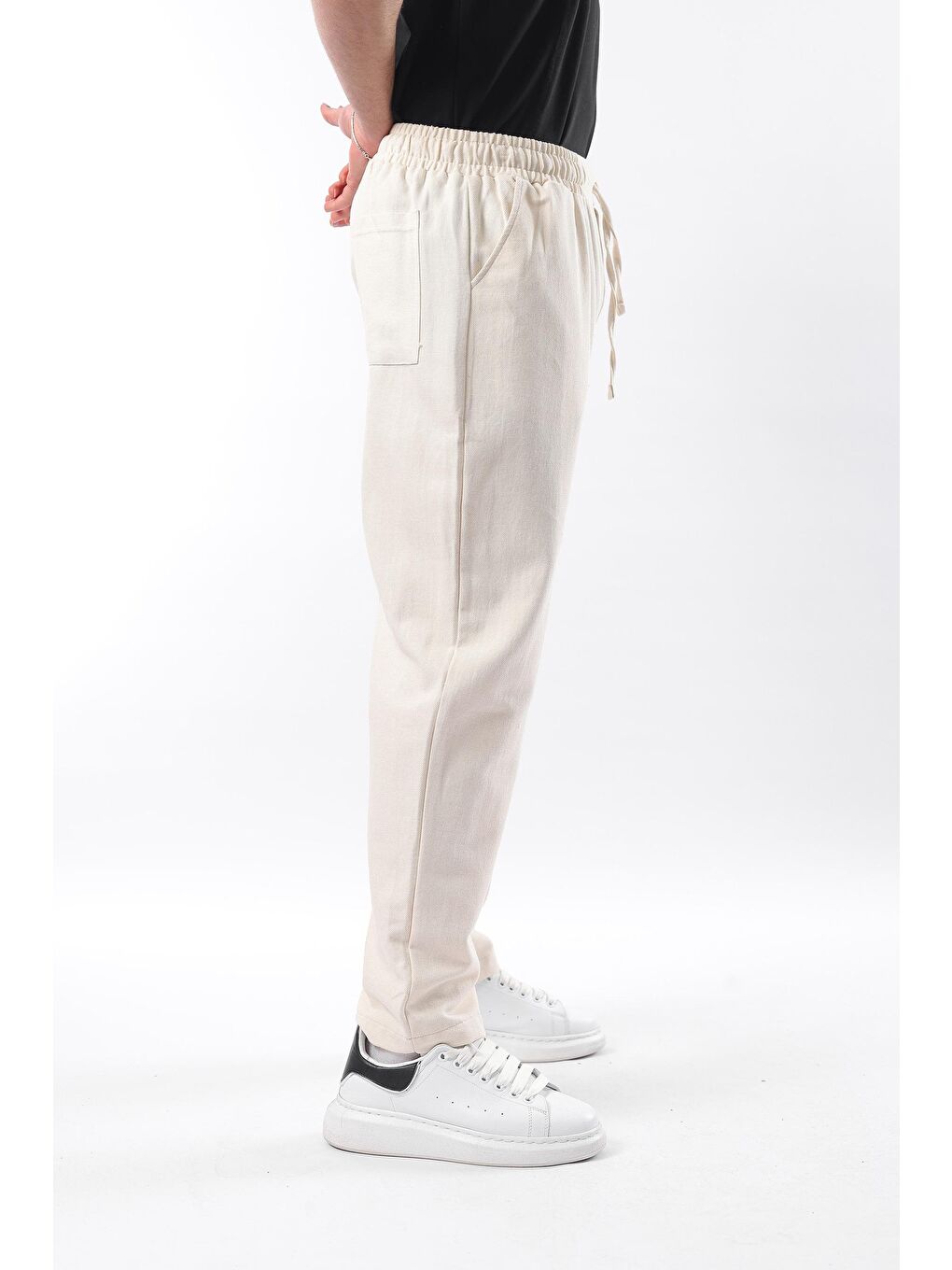 Bej Fit Kesim Erkek %100 Pamuk Pantolon E6558-2