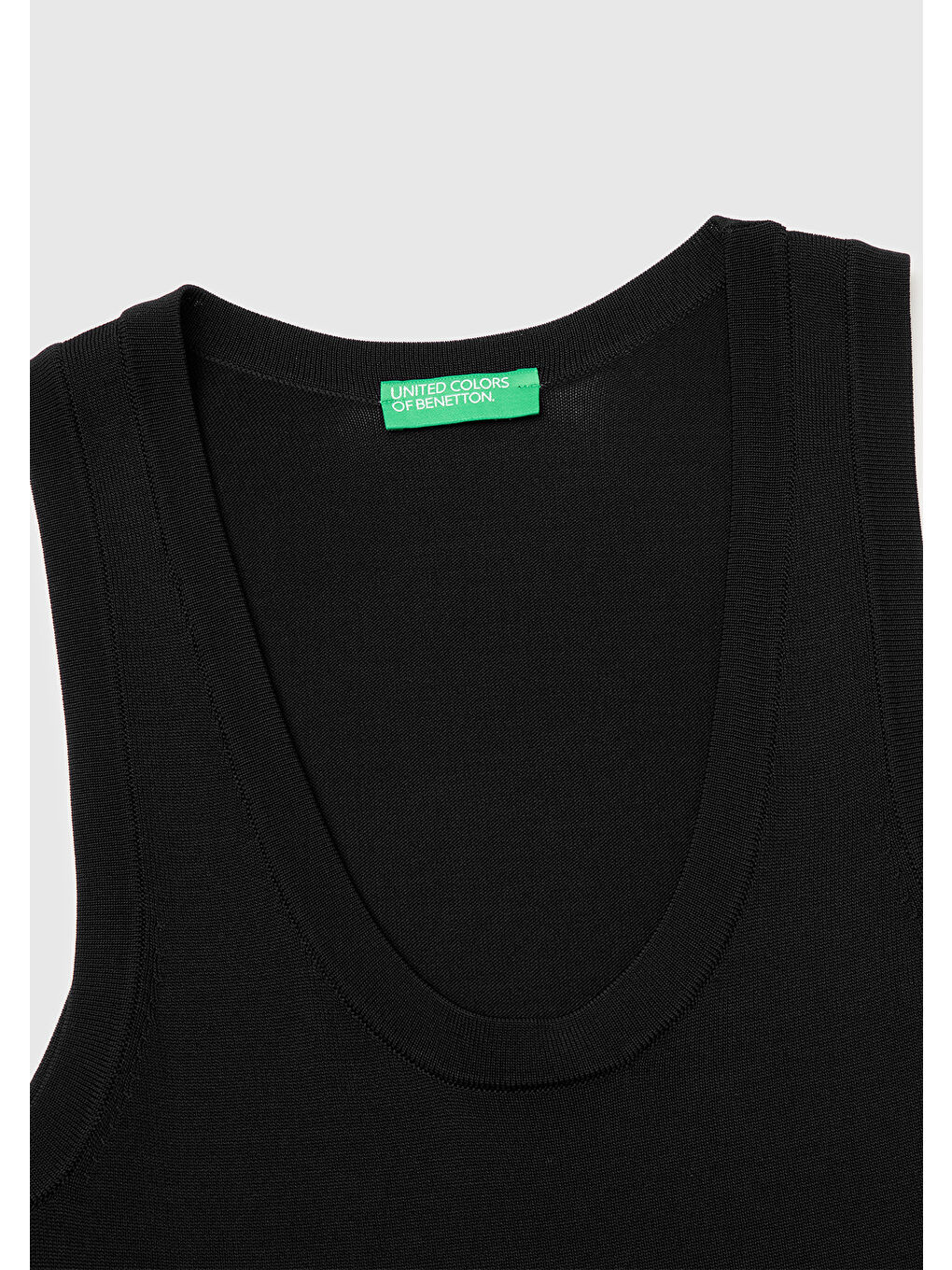 Kadın Siyah Viskoz Karışımlı Slim Fit Geniş Yuvarlak Yaka Atlet-2