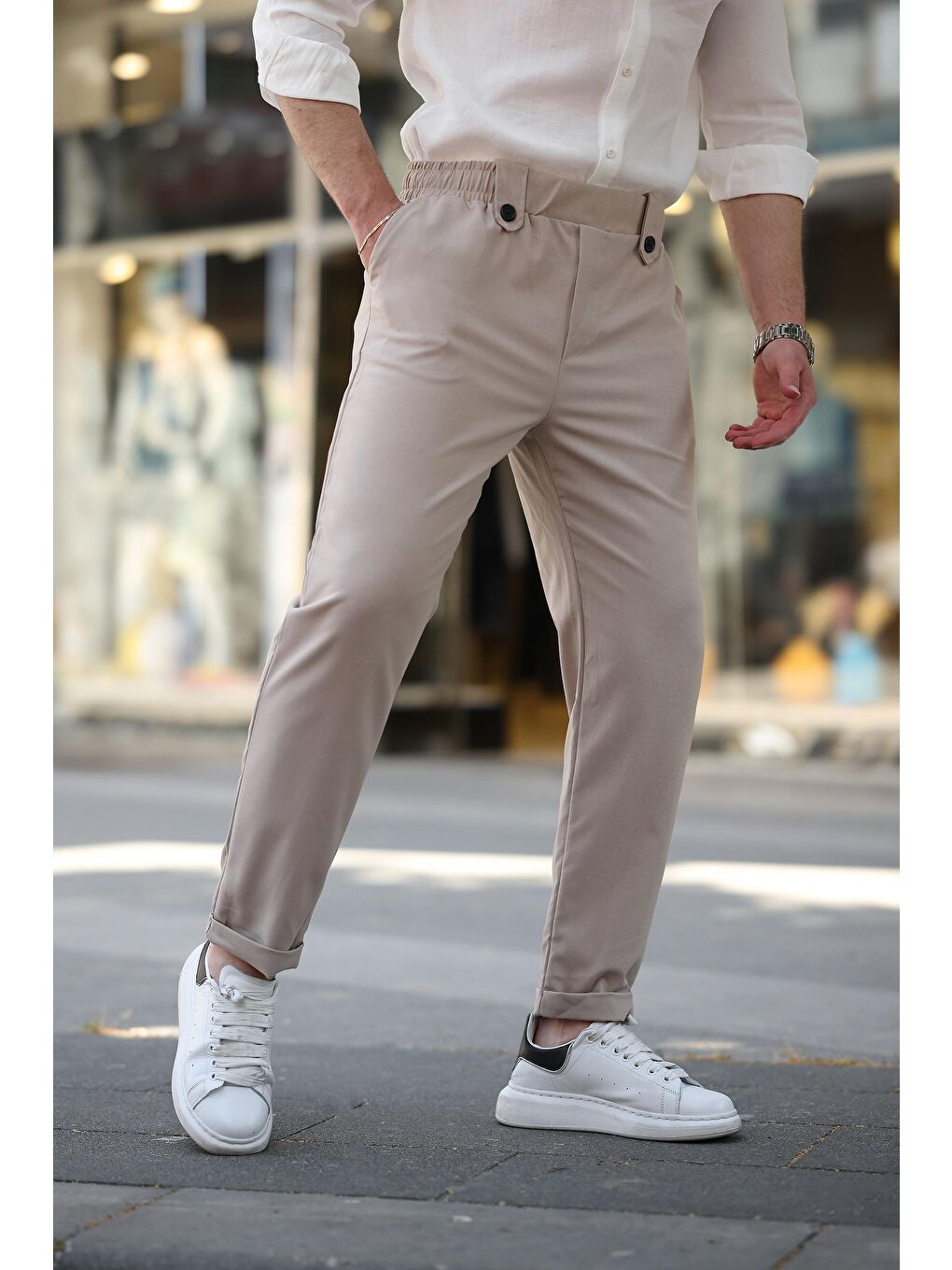 Bej Regular Fit Erkek Pantolon E6574