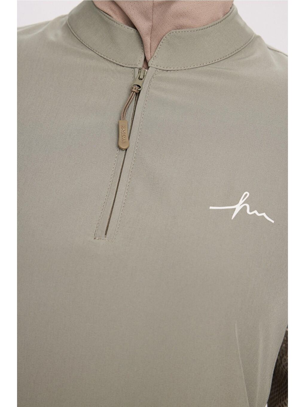 Yeşil Active H-Per Fit Lazer Kesim Detaylı Mint Tesettür Antrenman Üstü Act-33-4