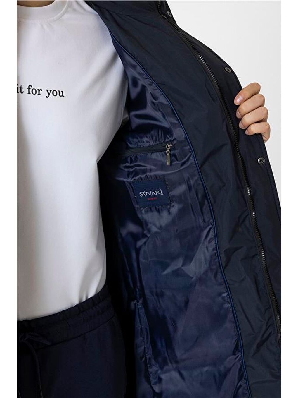 Lacivert Slim Dolum Mont-3