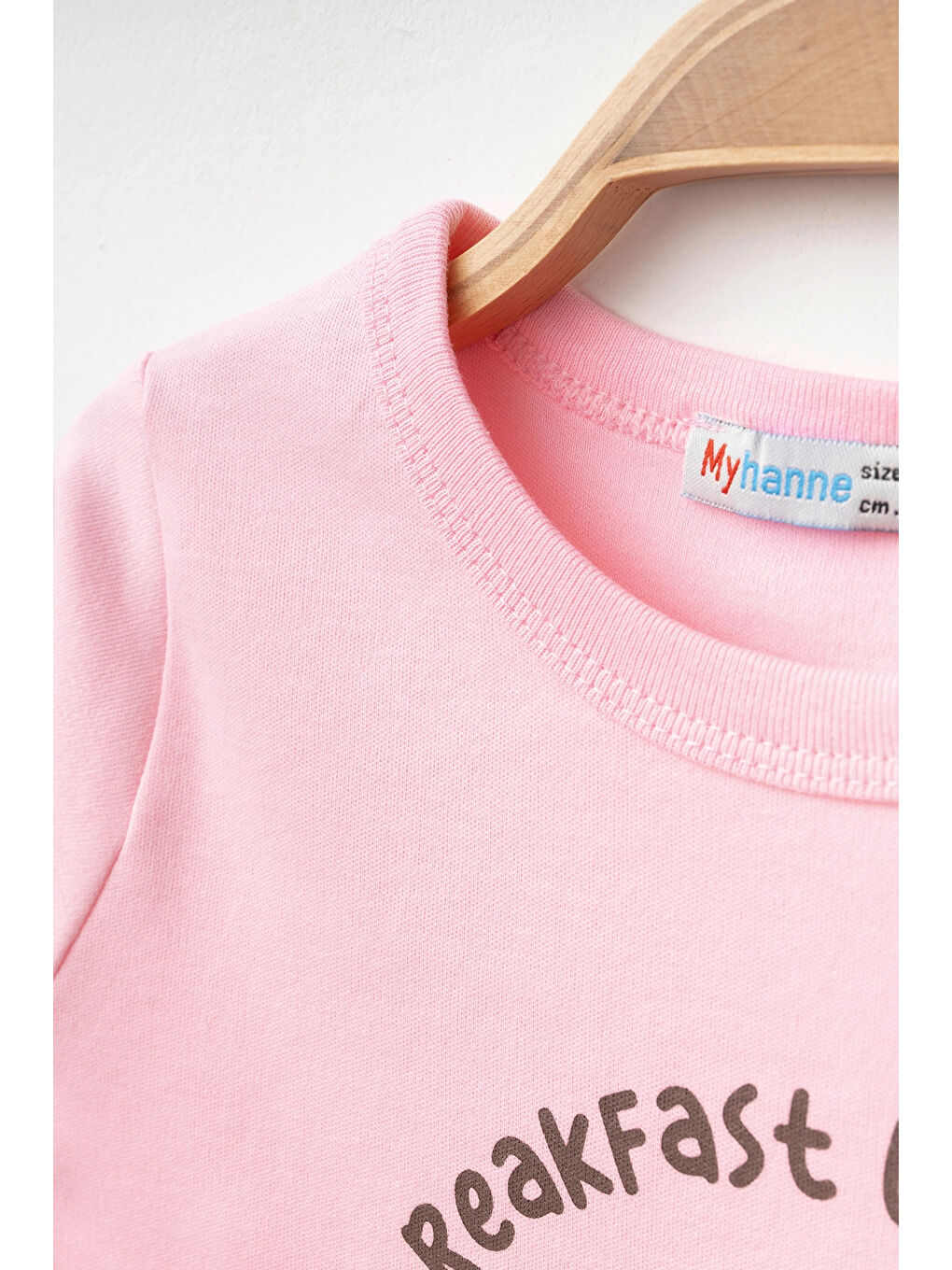 Pembe Donut Baskılı Uzun Kol Pijama Takımı 74168-2