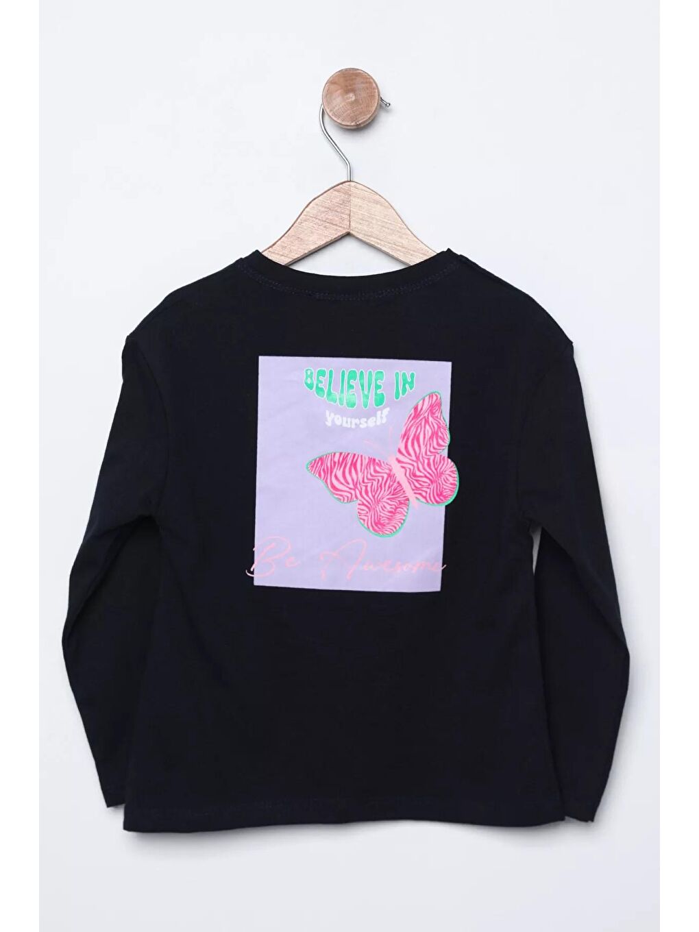 Julude Lacivert Kız Çocuk Baskılı Body Sweatshirt - 2